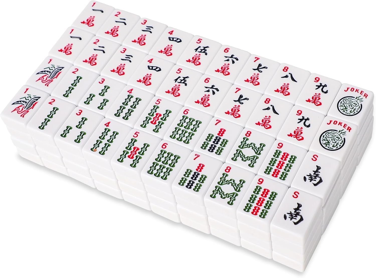 Goodasst American Mahjong Set,Portable Travel Complete Mahjong Set with Box