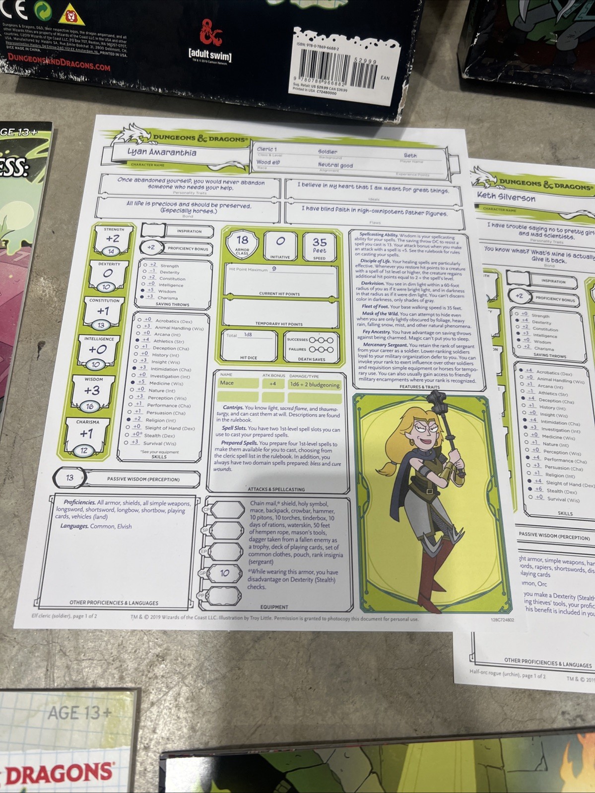 Dungeons And Dragons VS Rick And Morty D&D Tabletop Role Playing Game -COMPLETE!