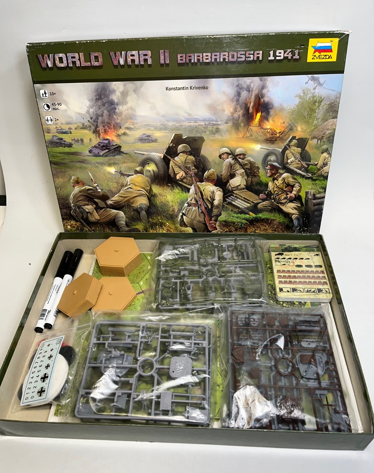 World War II Barbarossa 1941 Tactical War Game Zvezda #6134 Open Box READ