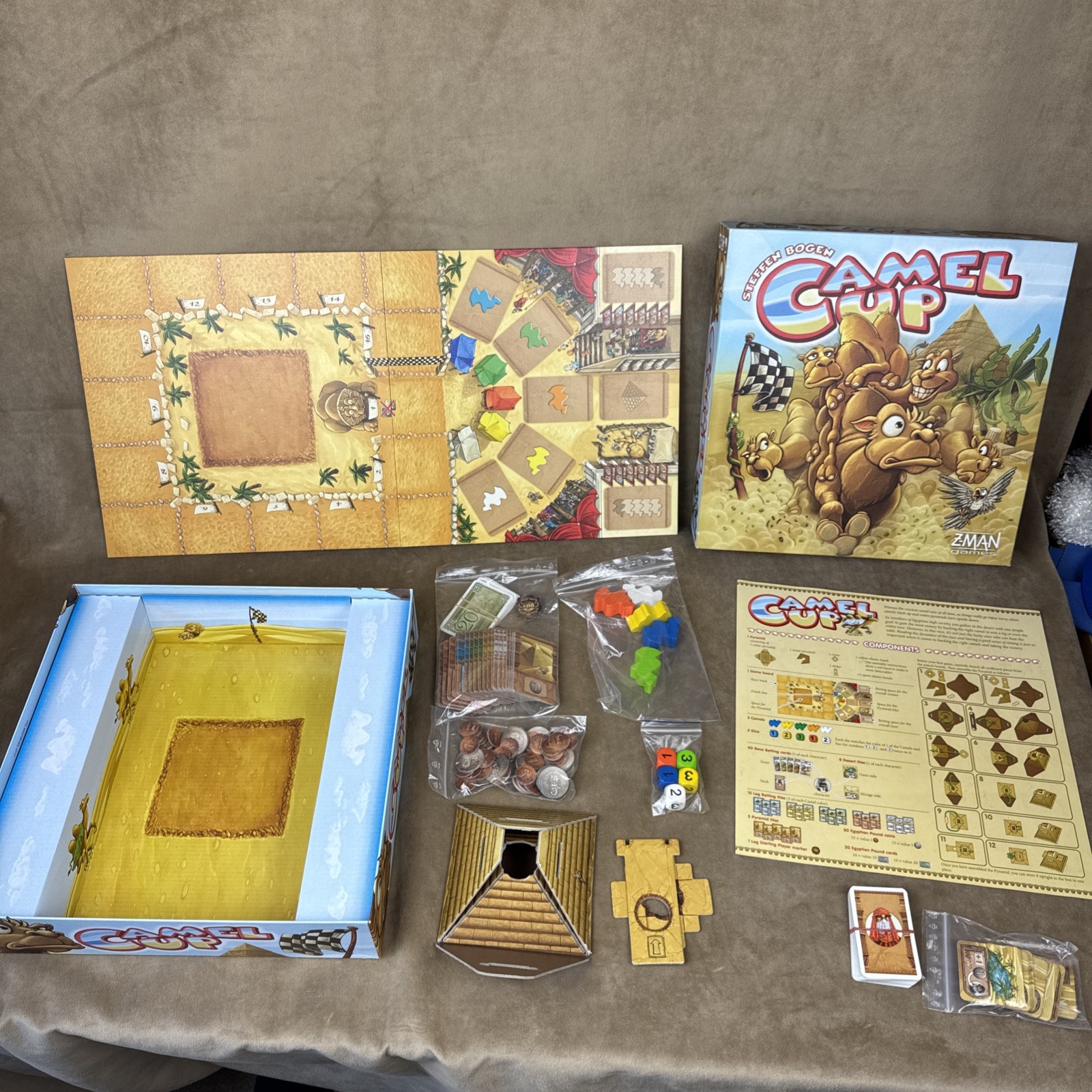 Camel Up COMPLETE Board Game – Stephen Bogen Z-Man Cup Board Game