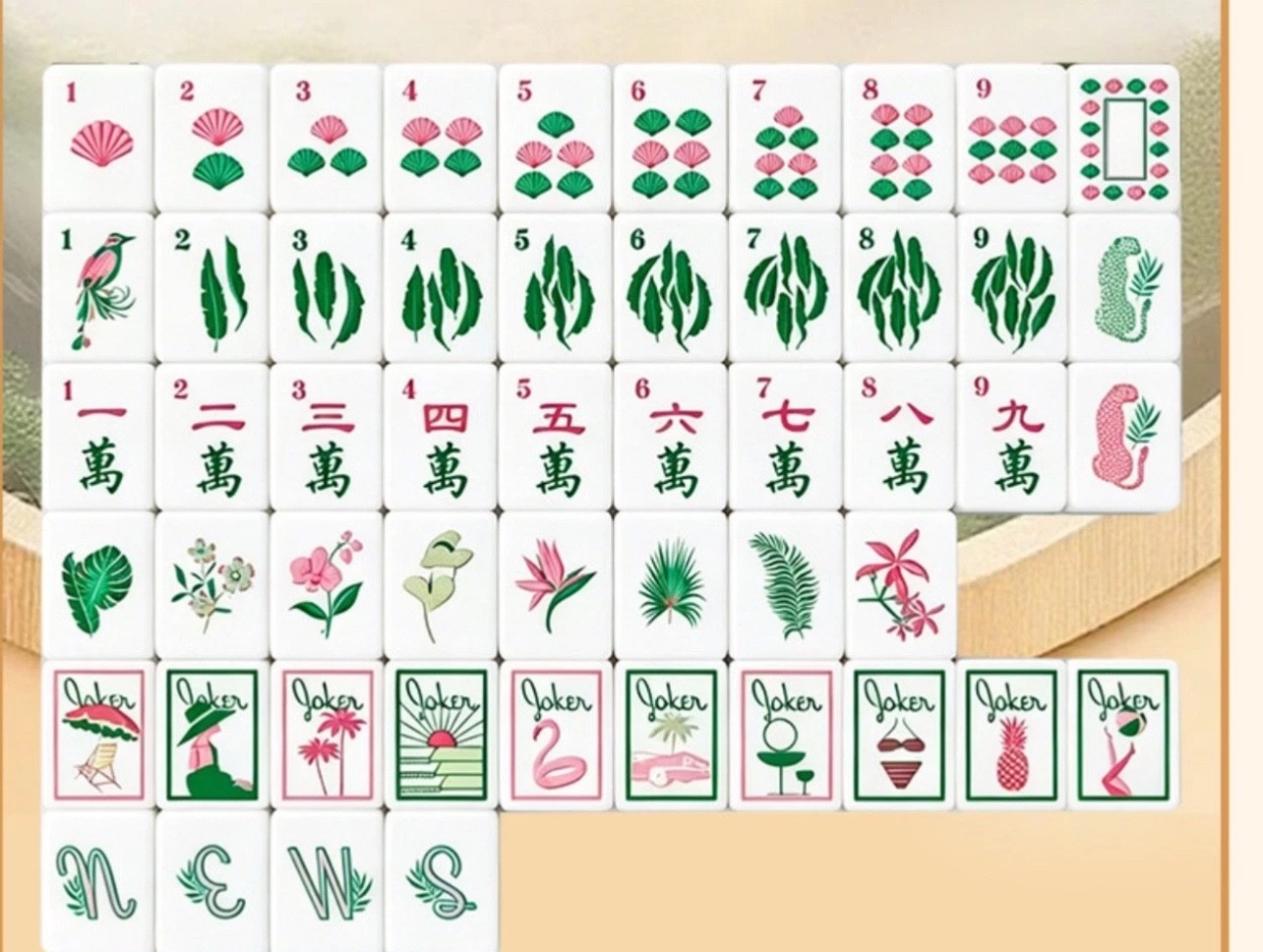 American Mahjong Game Set, 160 tiles Green ⛱️Mah Jong Tiles+ storage bag