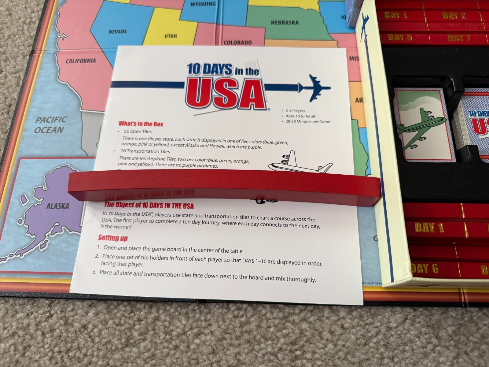 10 Days In The USA Board Game by Out Of The Box Older Edition – Complete