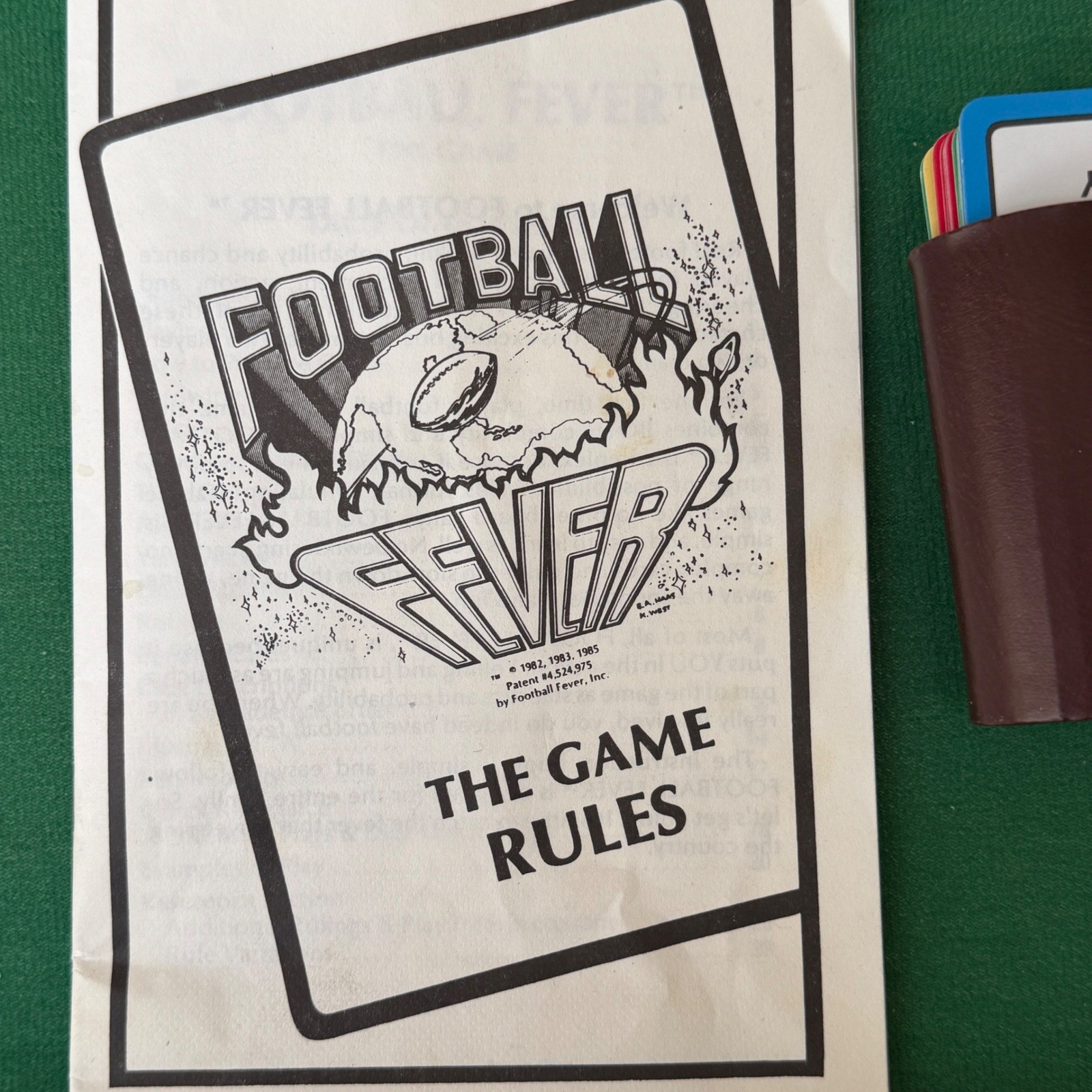Vintage Football Fever Board Game Strategy Sports Briefcase Complete
