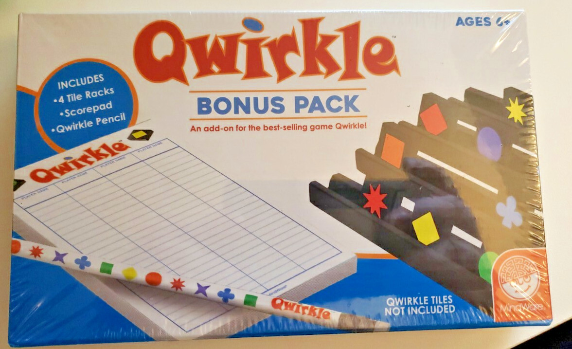 Qwirkle Bonus Pack NEW Sealed 4 Racks 1 Pad And Pencil Mindware