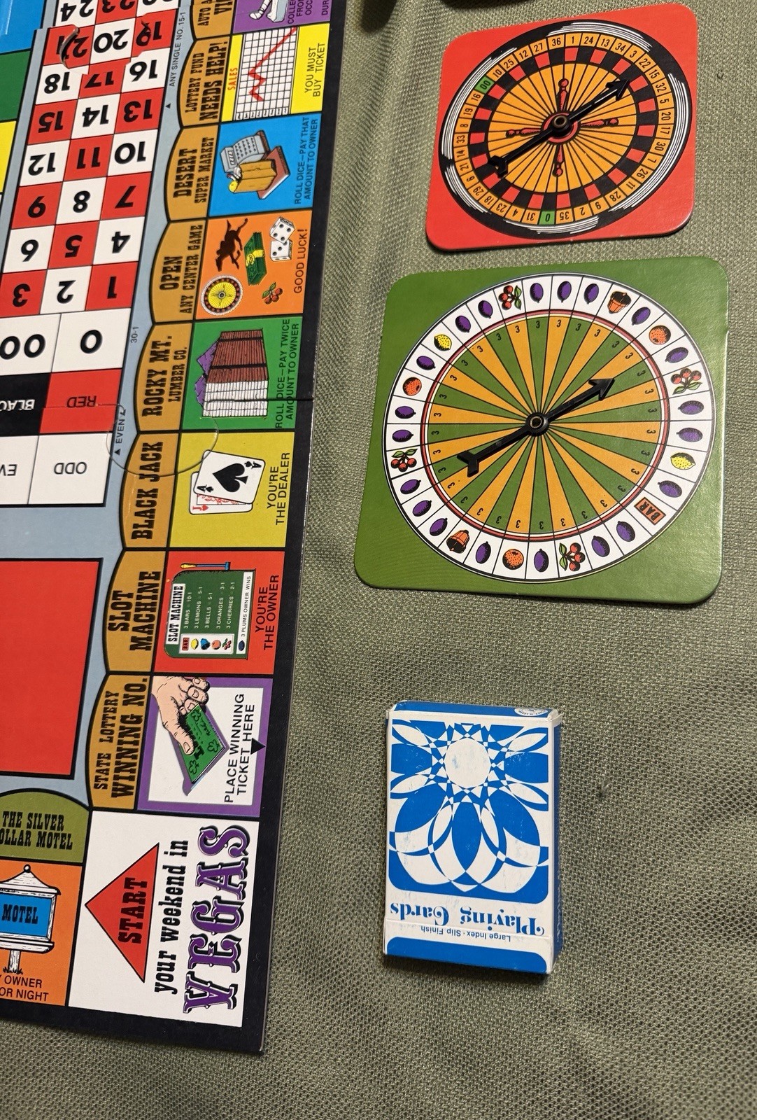vintage 1974 “WEEKEND IN VEGAS” GAMBLING BOARD GAME las 12 CASINO GAMES rare WOW