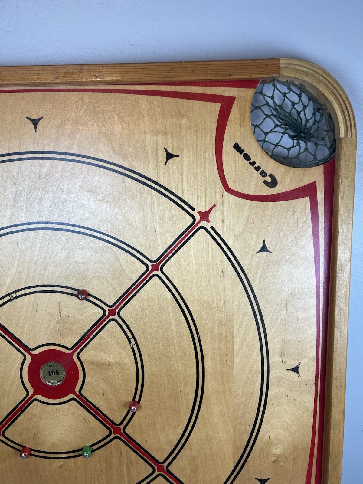 Vibrant VTG 1960s Carrom Model 106 Double Sided-Nice Wall Art Game Room Man Cave
