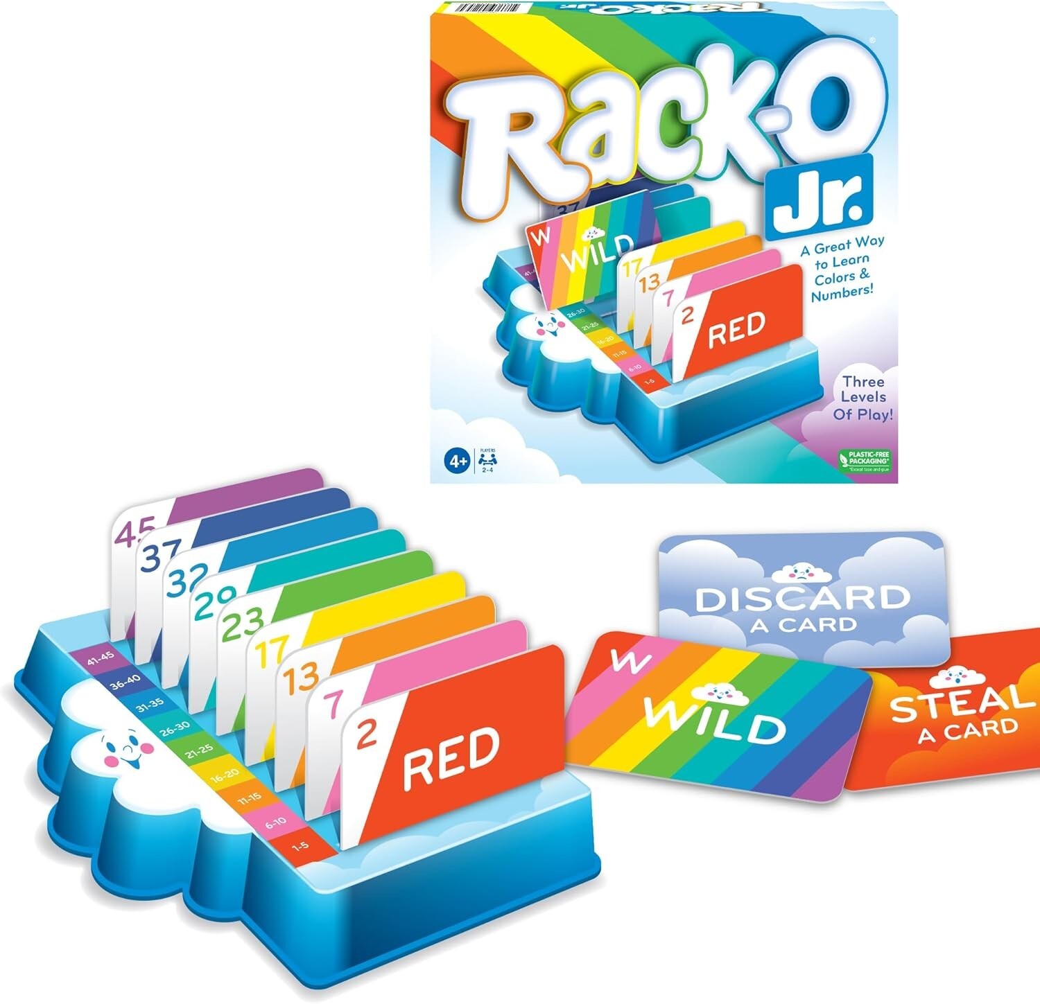 RACK-O JR Card Game – Family Game Night Kids 8+ & Adults