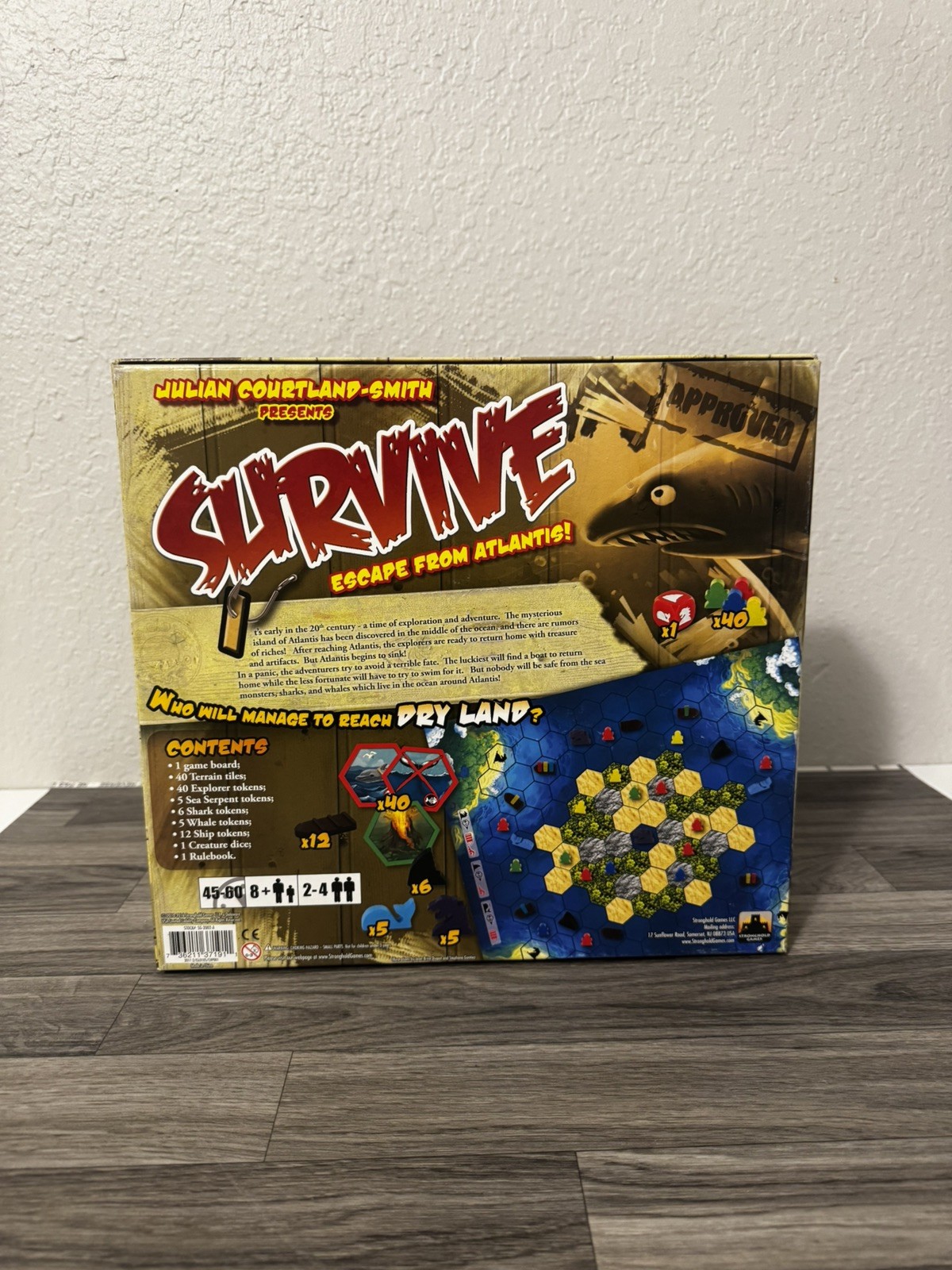 Survive Escape from Atlantis Board Game Complete Giant Squid & Dolphin Expansion