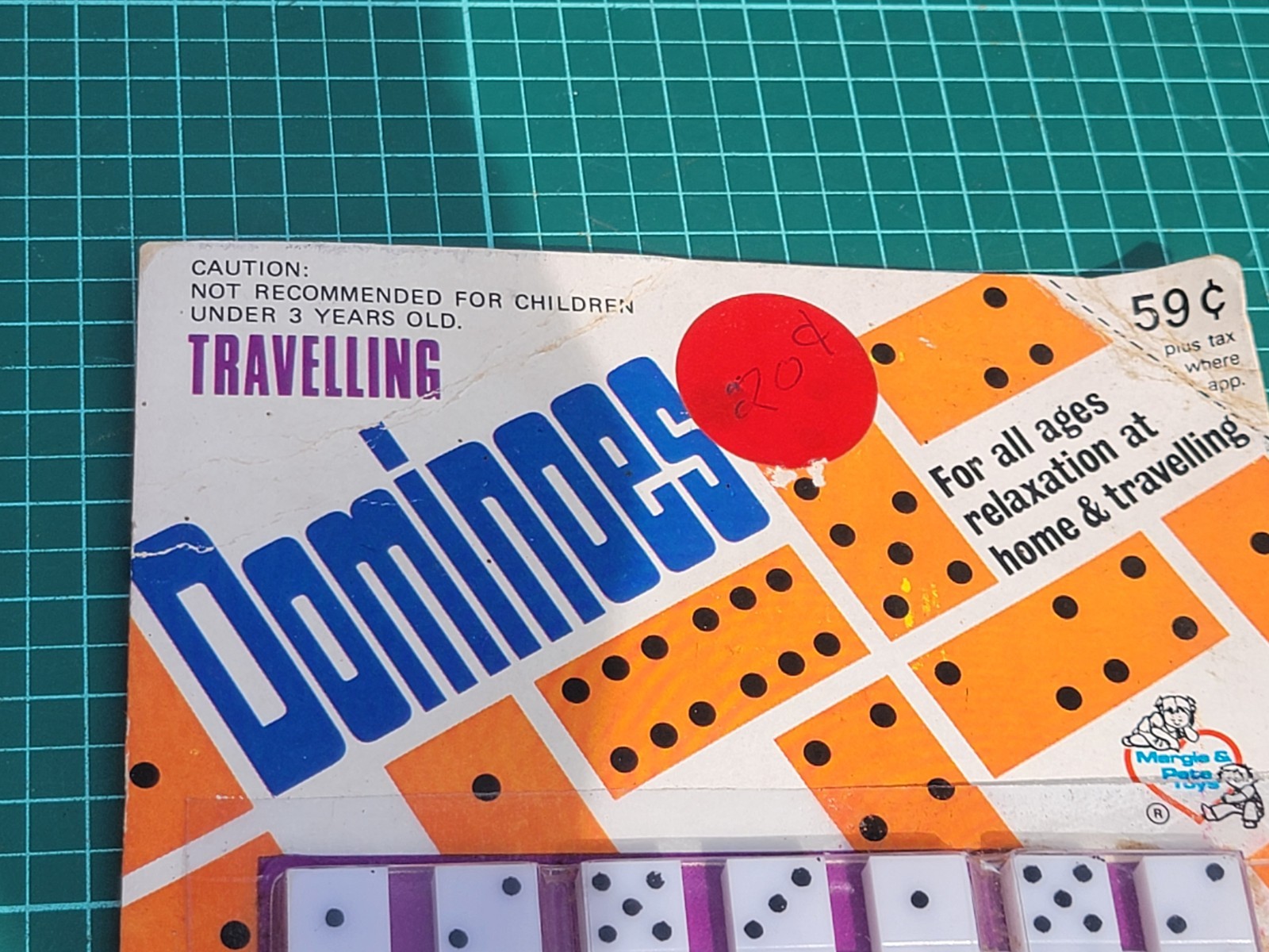 Vtg Travel Dominoes Set No. 516 British Hong Kong Margie & Pete Toys