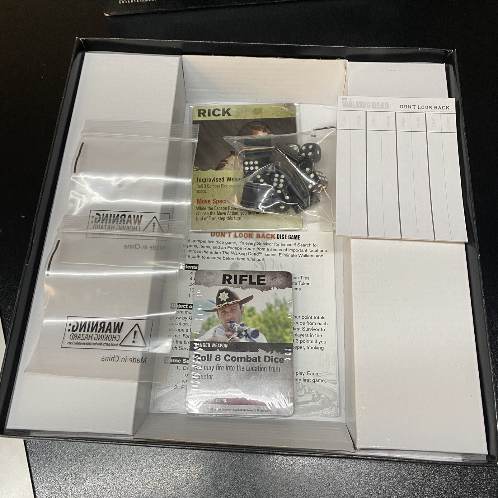 AMC The Walking Dead Don’t Look Back Dice Game Zombie Horror Board Game-Open Box