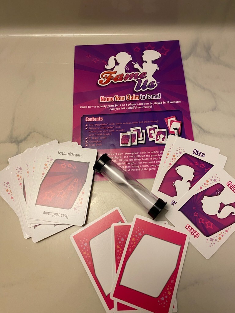 FAME US The Name Your Claim to Fame! A Family Board Game