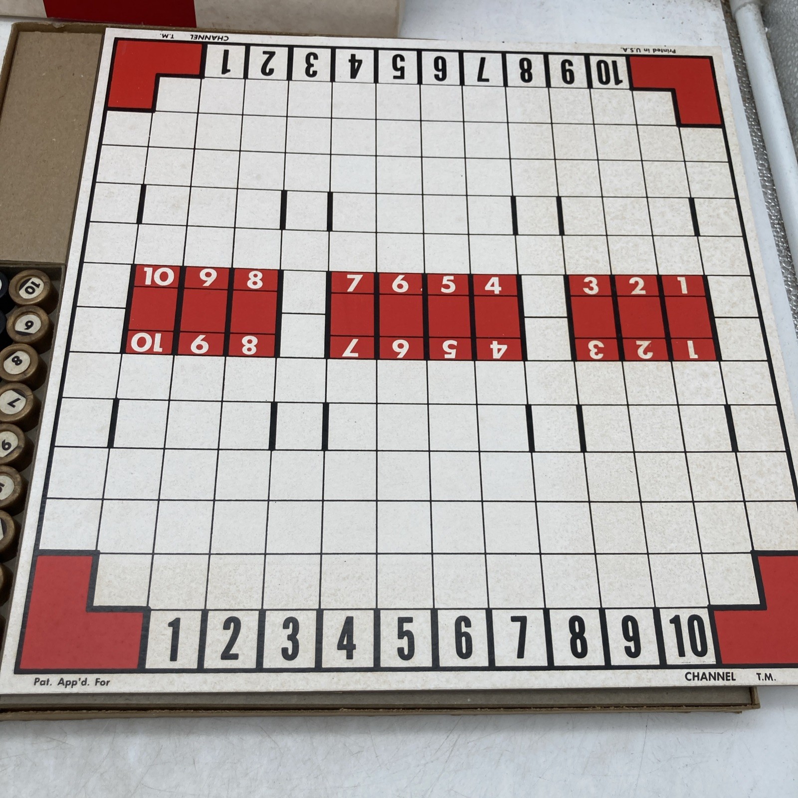 Vtg 1970s Channel Board Game RARE Abstract Strategy Graphic Red White Box LE 1st