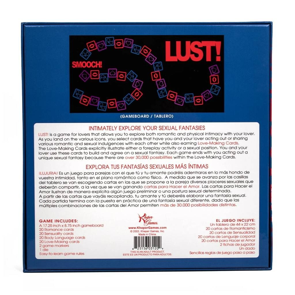 Kheper Games Lust! Passionate Adult Board Game