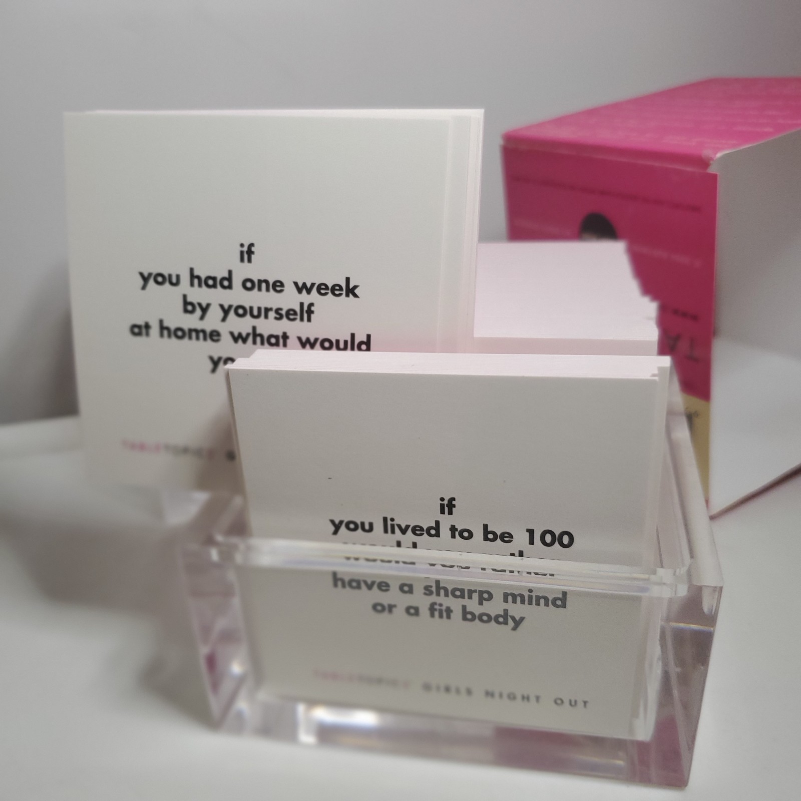 LOT of 2 TABLE TOPICS Questions – Girls Night Out (2004) & Right Or Wrong (2008)