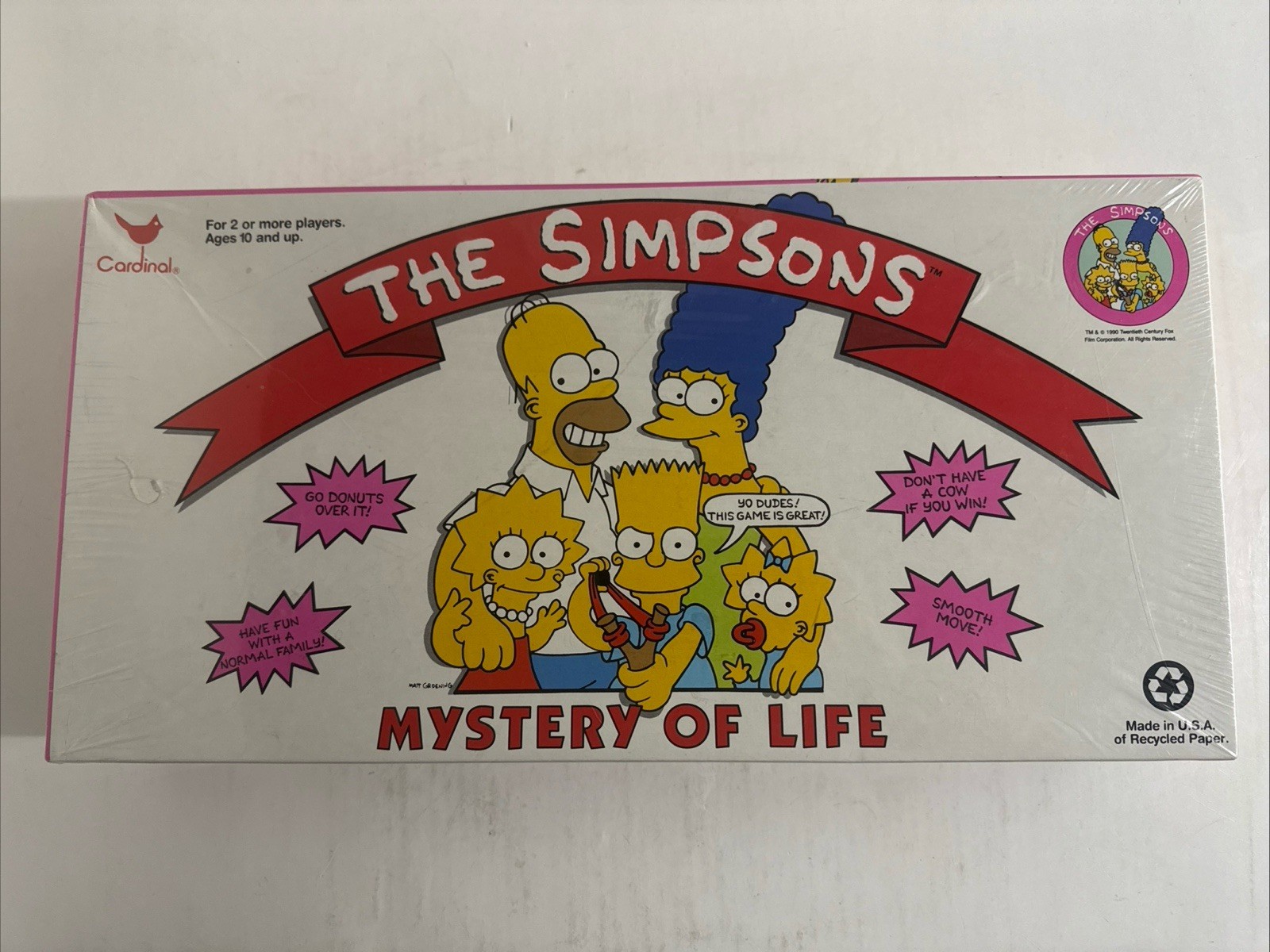 Simpsons Mystery of Life Board Game 1990 Cardinal New Factory Sealed Vintage