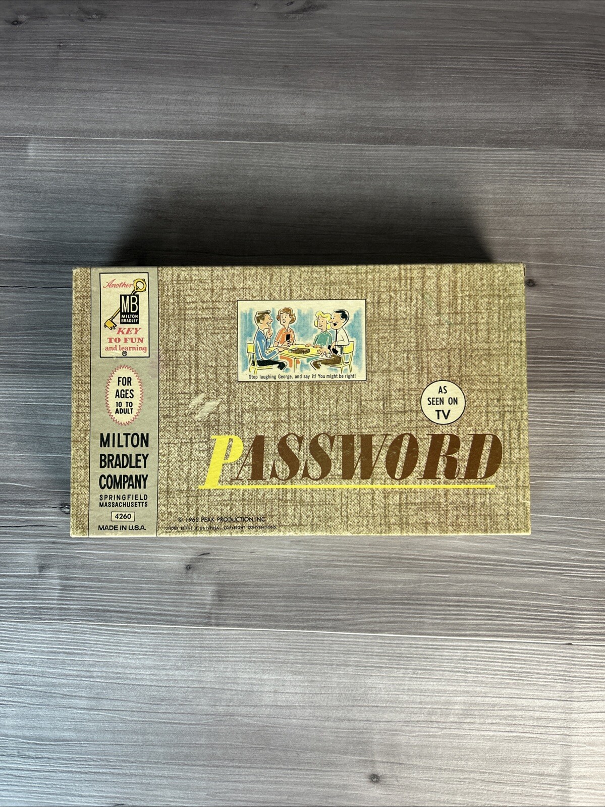 Vintage 1962 Password Game – First Edition – Milton Bradley # 4260 Complete
