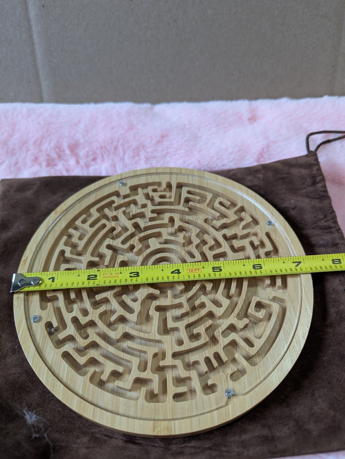Round Wooden Labyrinth Board Game – Marble Maze for Education and Fun For All