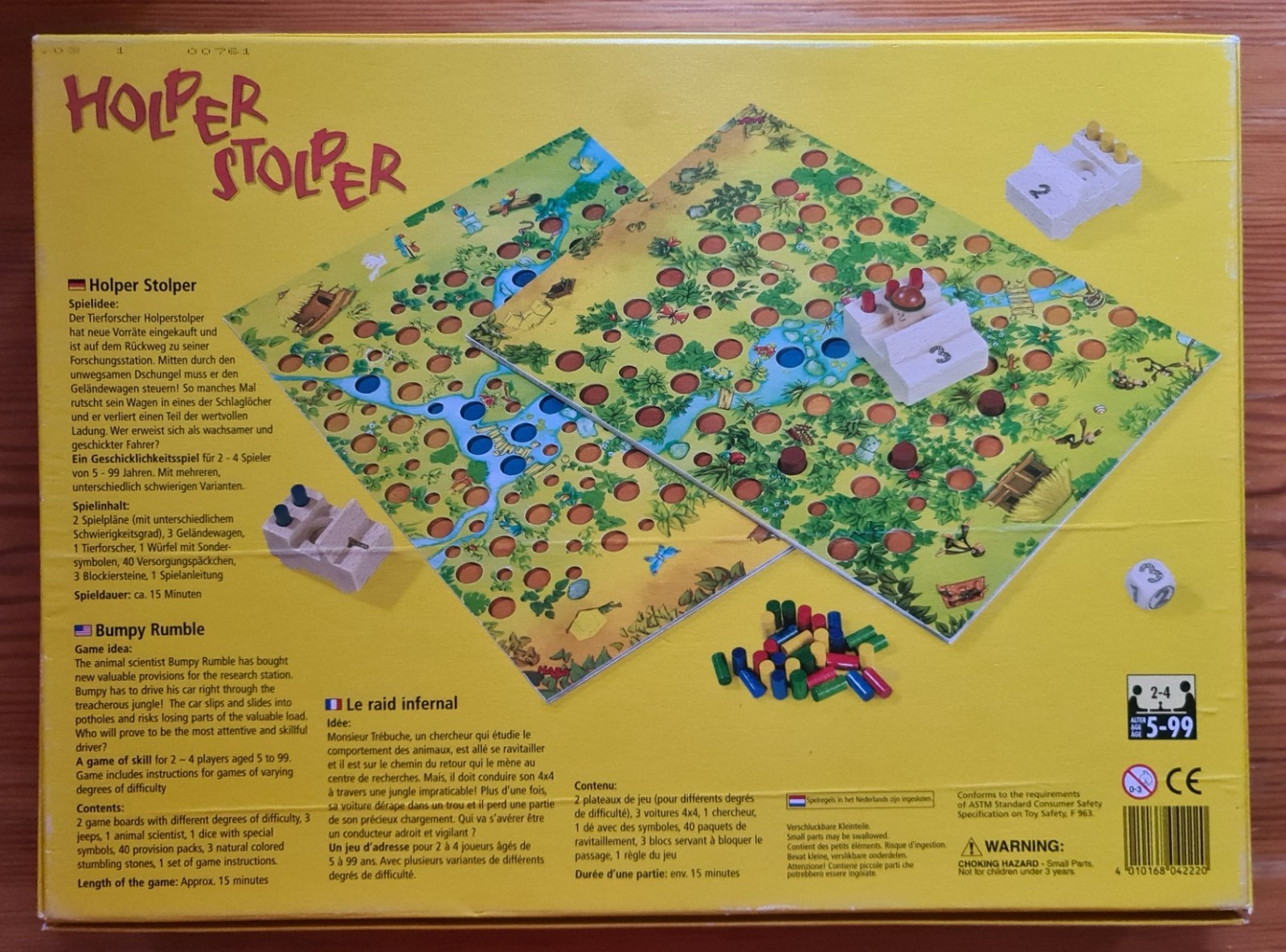 Holper Stolper – HABA 2003 – for 2-4 players aged 5 and over – very good