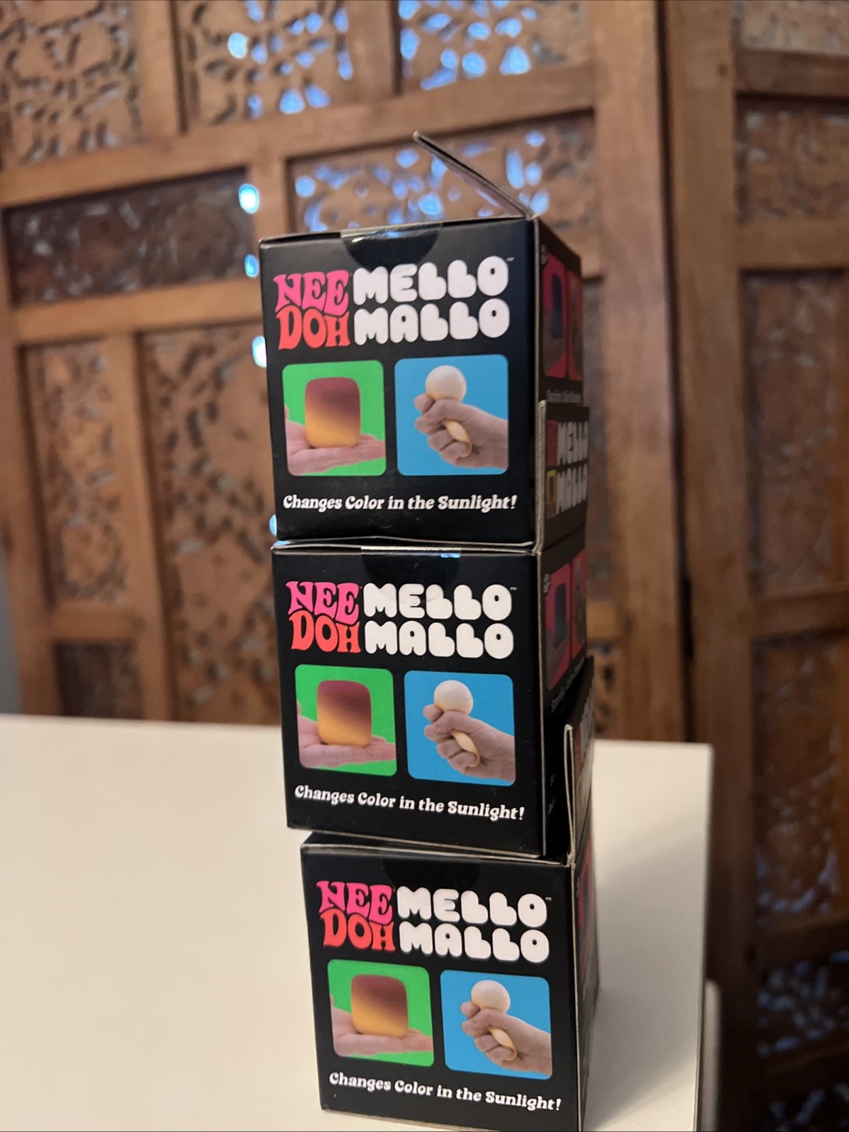 Nee Doh Mello Mallo TRIO x3 Color Changing Marshmallow Schylling Sealed Box NEW
