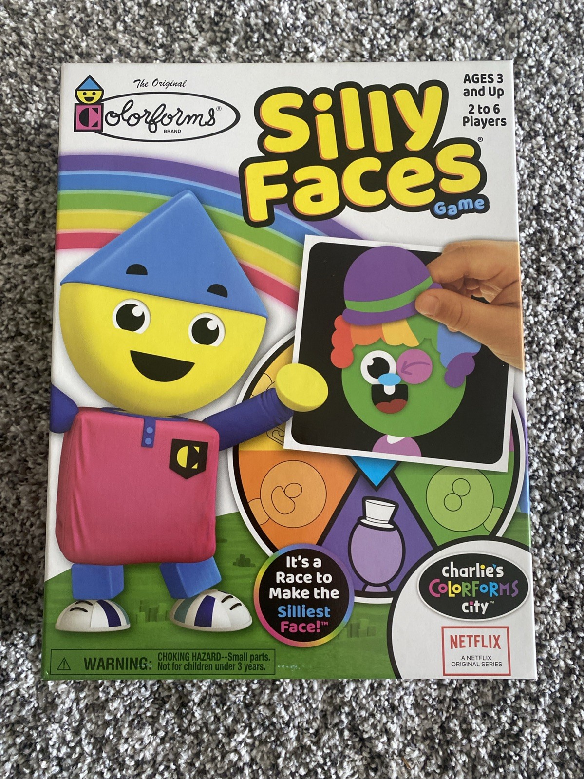The Colorforms Silly Faces Game • 2 to 6 Players 3+ Damaged Box New