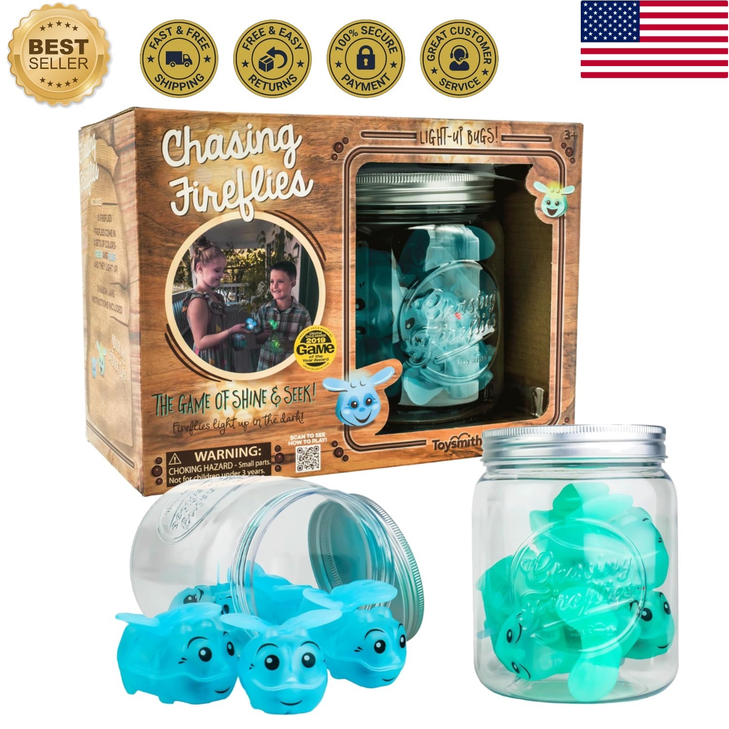 Interactive Glow & Catch Adventure – Chasing Fireflies Game for Kids, Ages 3+