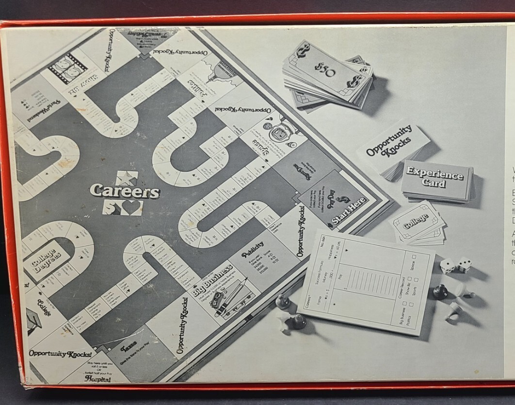 Vintage 1979 “Careers” Family Board Game Parker Brothers Fame Fortune Happiness