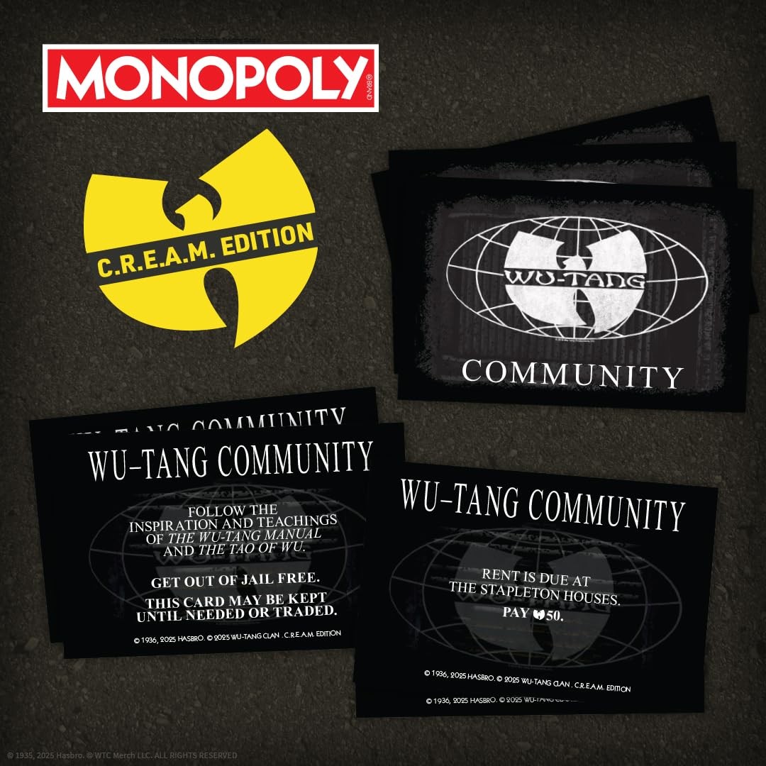 Monopoly: Wu-Tang Clan, Features Exclusive Tour Poster Art – C.R.E.A.M. Edition