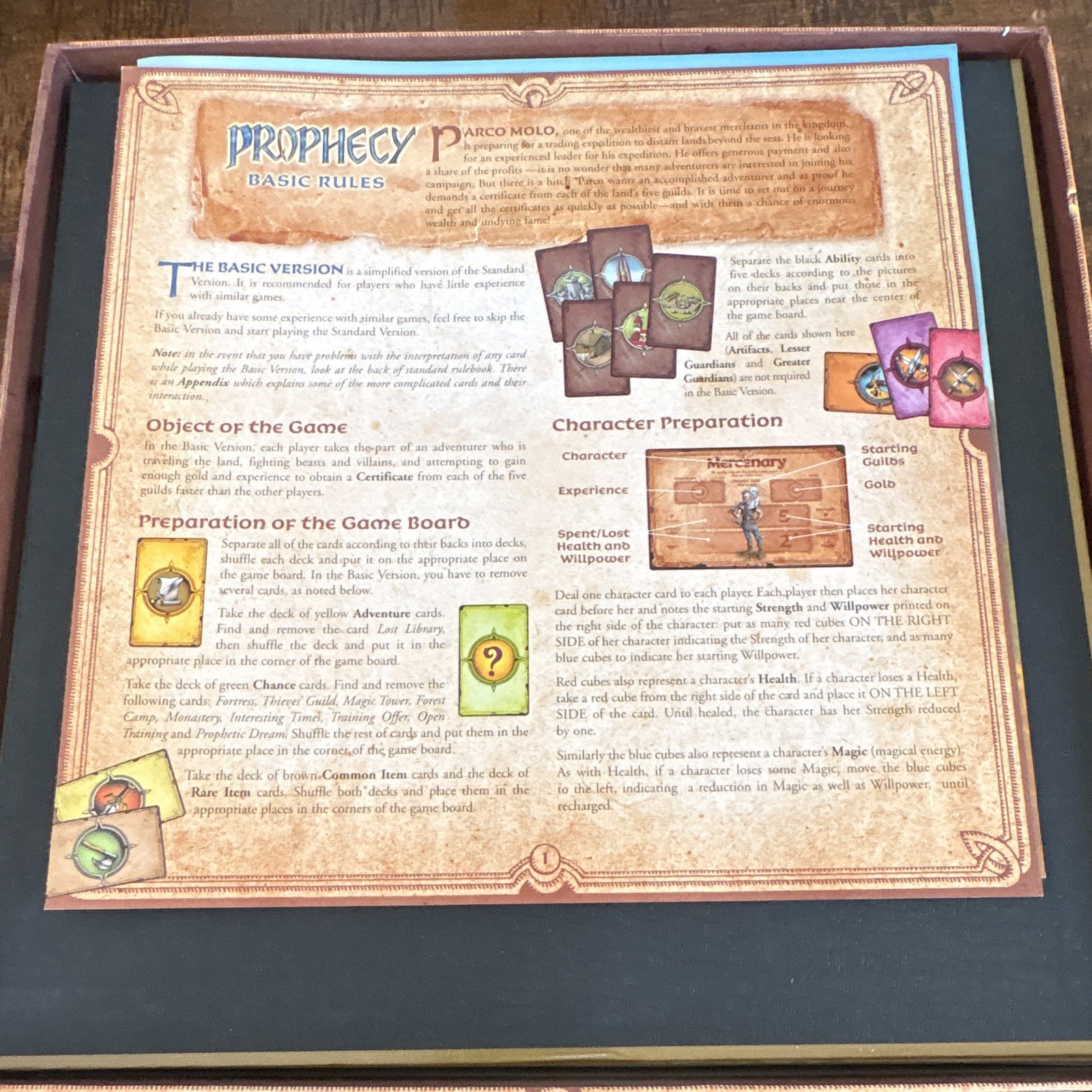 Z-Man Games Prophecy Fantasy Board Game 2 Players 17+ 2007 ZM? 7018