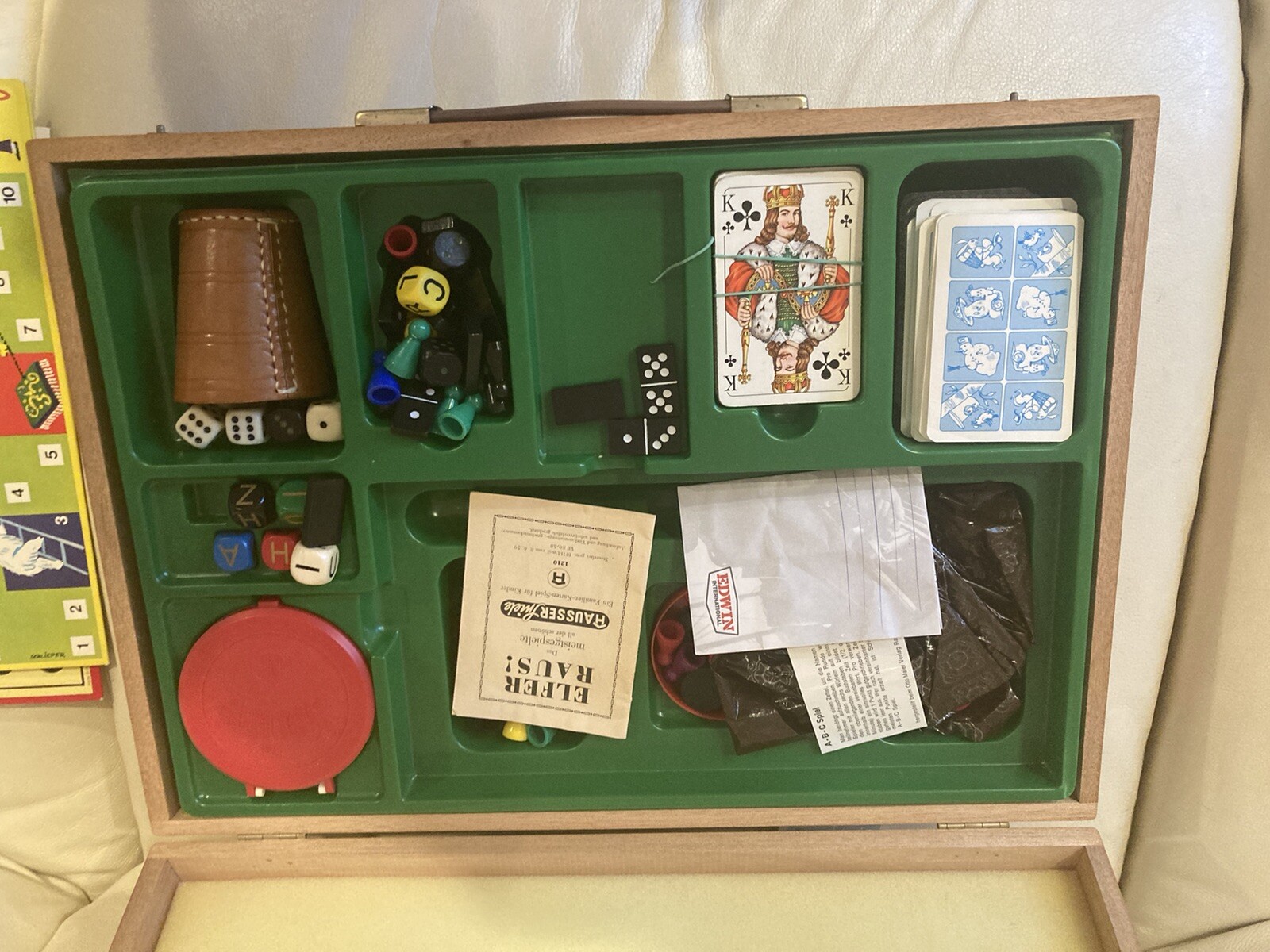 Vintage Schmidt Spiele-Sammlumg Gaming Set In Beautiful Wood Case – RARE!