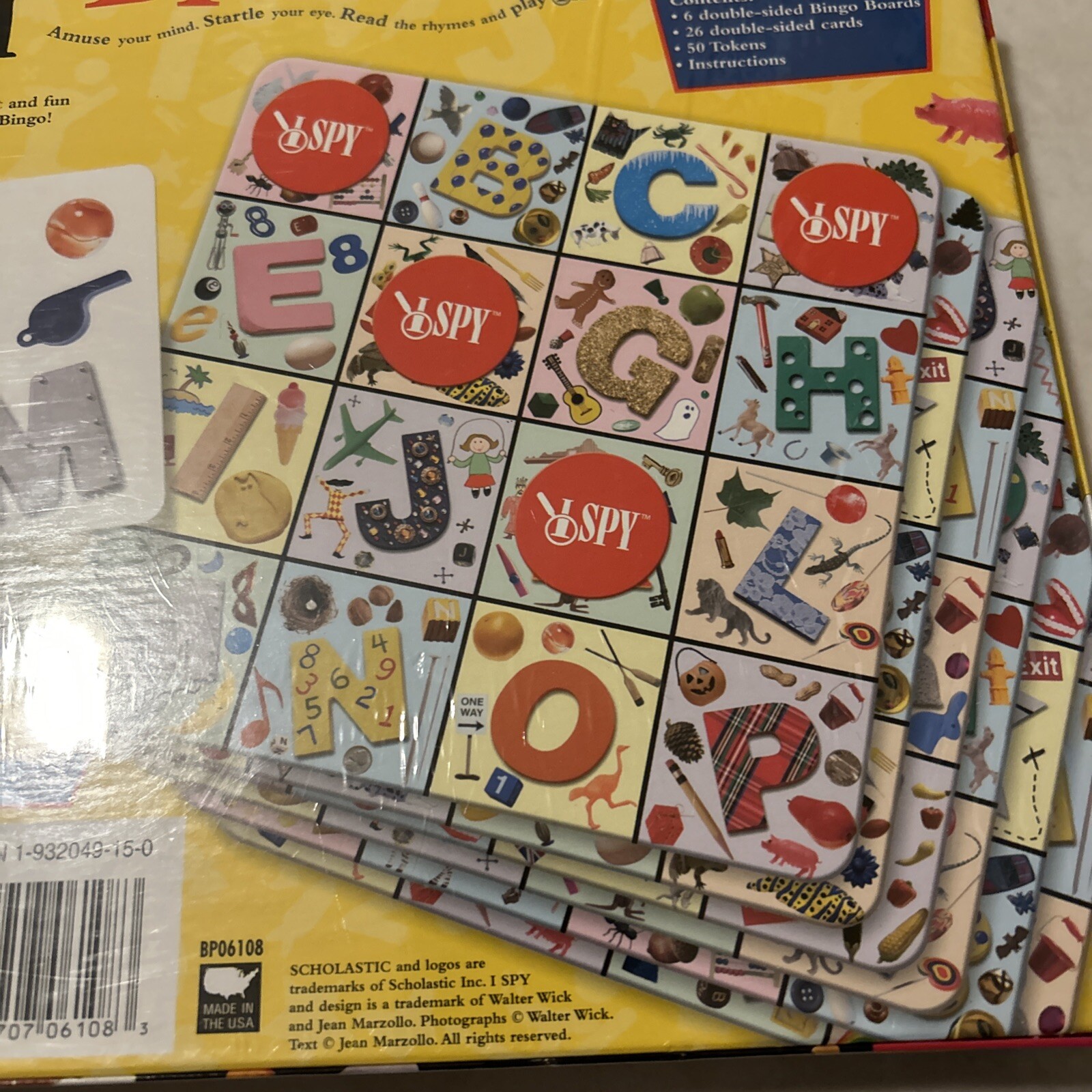 The Original I Spy Bingo Match & Play Challenge Ages 4 And Up Scholastic NEW