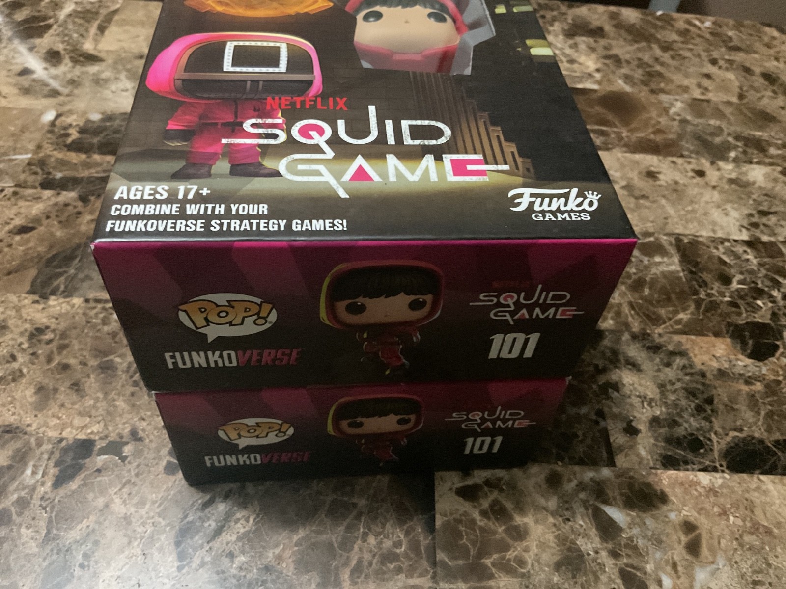 NEW Squid Game Pop! Funkoverse Strategy Game Expansion Pack + Chase Pack NIB