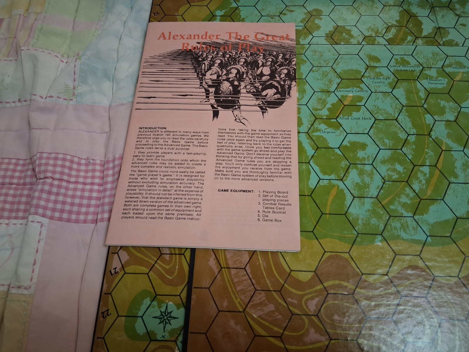 Alexander the Great (Avalon Hill 1974)/In Good+ Shape, with Extras.