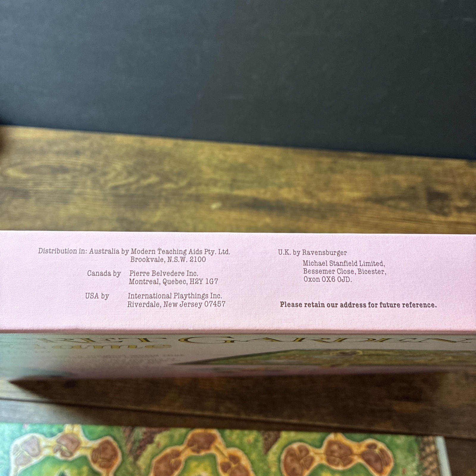 1993 The Secret Garden Game by Ravensburger Complete Game Set Warner Bros