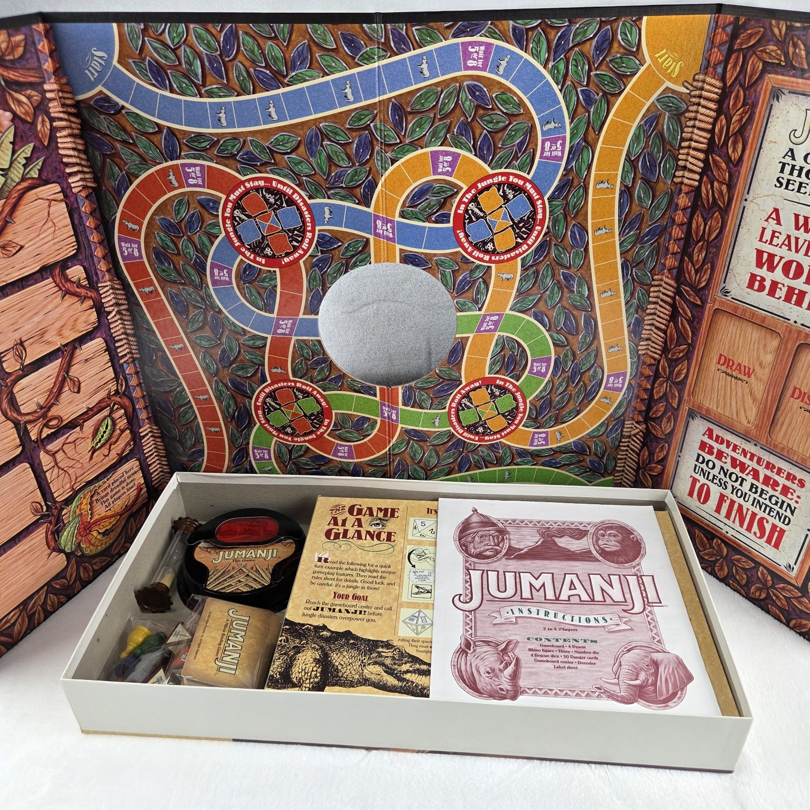 Vintage 1995 Jumanji Board Game Milton Bradley Complete! Nice Condition