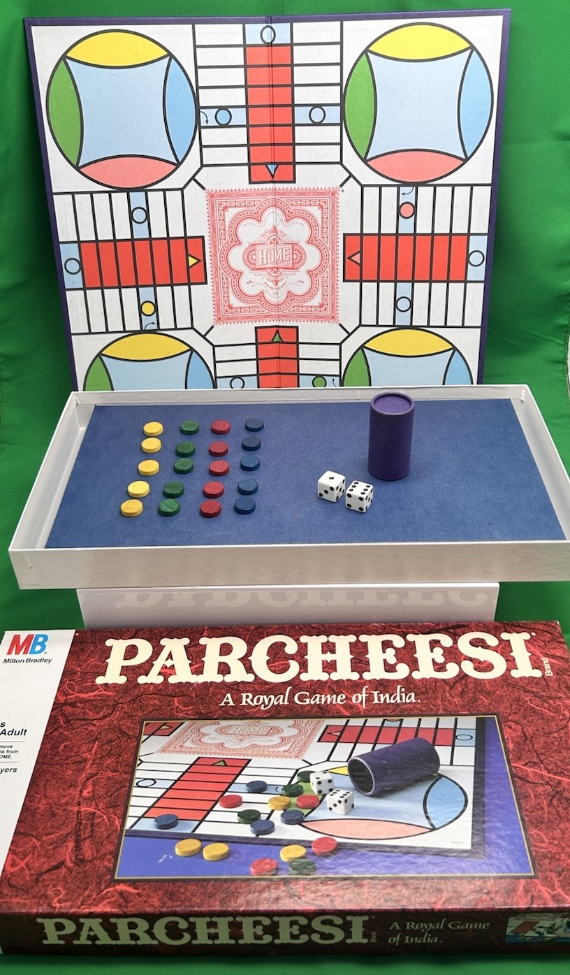 Vintage Parcheesi Board Game of India 1989 Milton Bradley Royal Complete