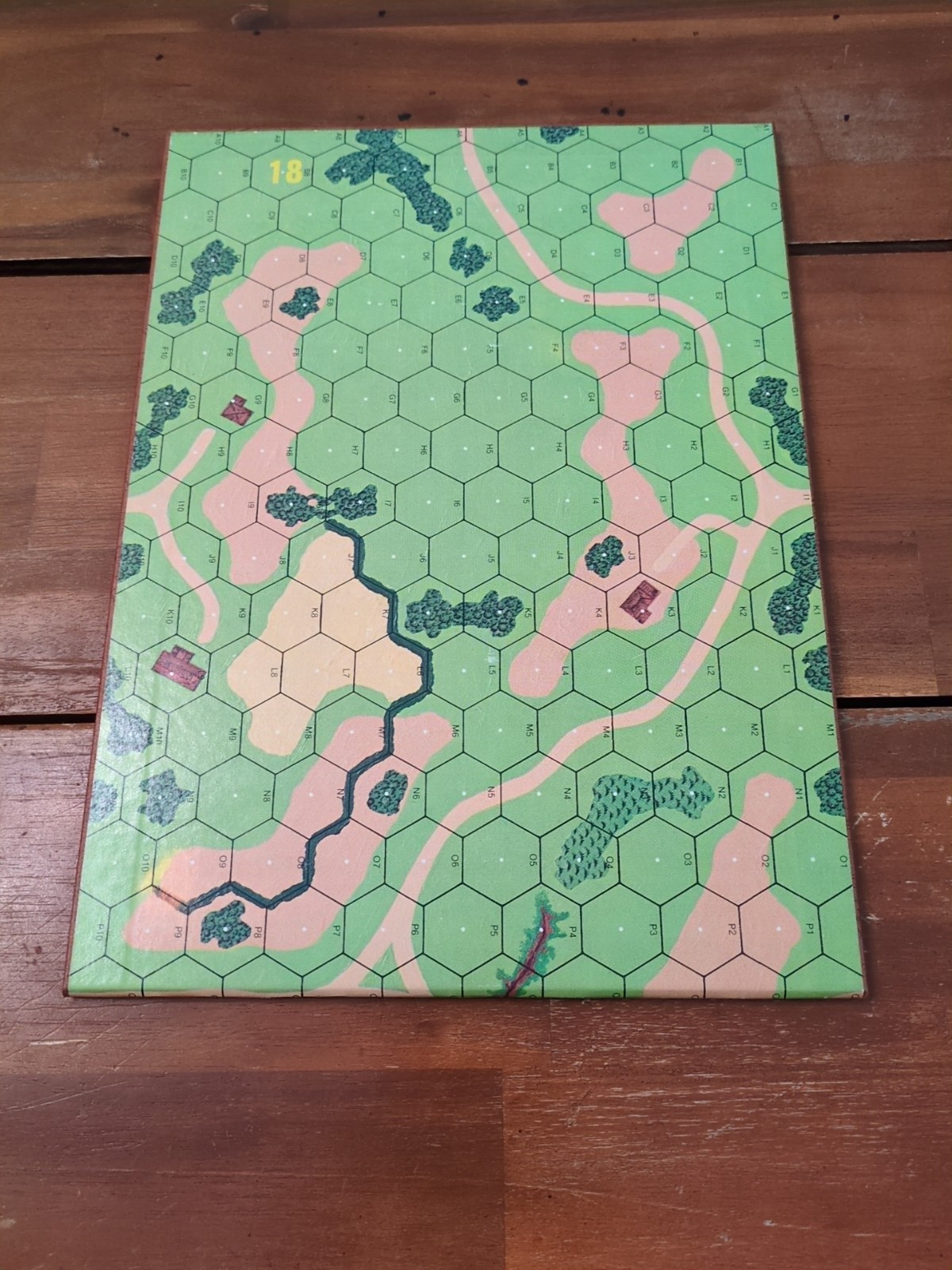 Lot Of (4) ASL Advanced Squad Leader Mounted Cardboard Maps 16-19