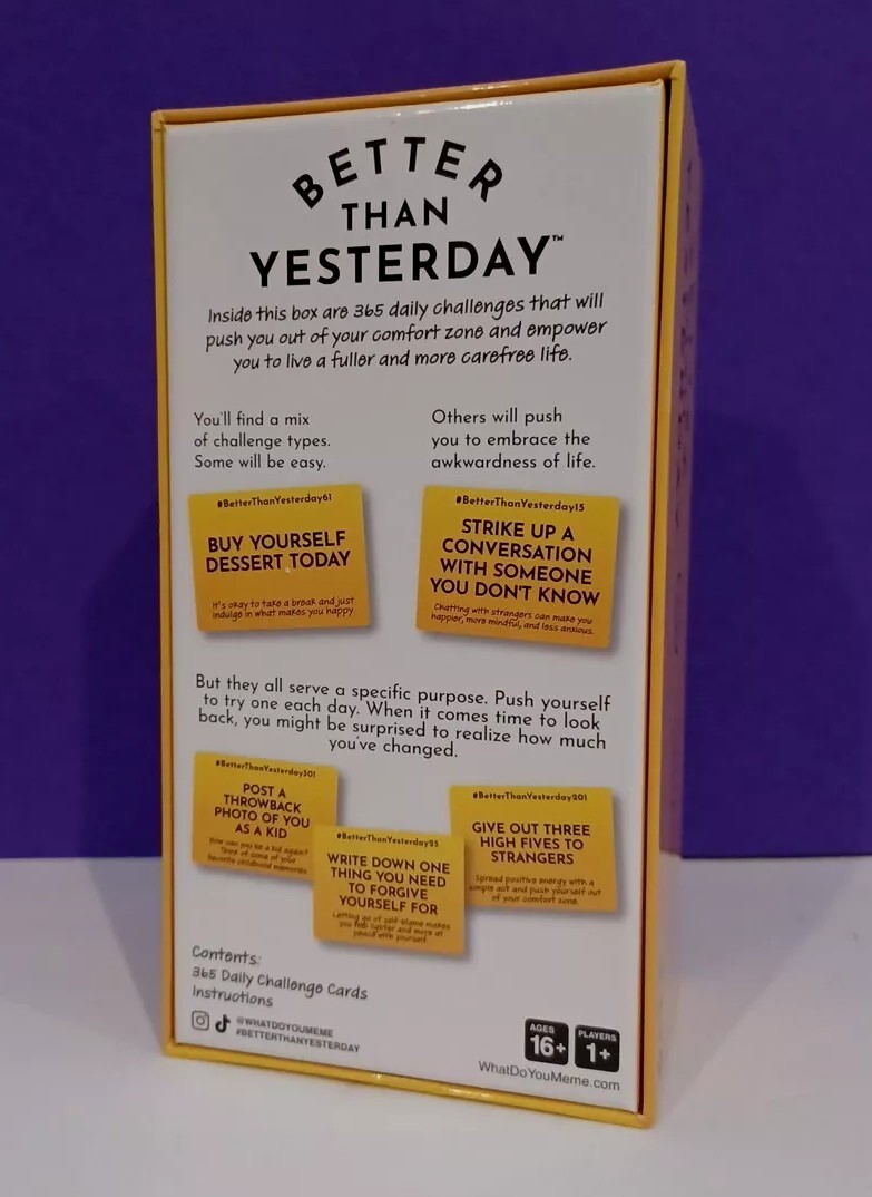 GAME- Better Than Yesterday-365 Daily Challenges-MEME-2022- Pre-owned/ Complete