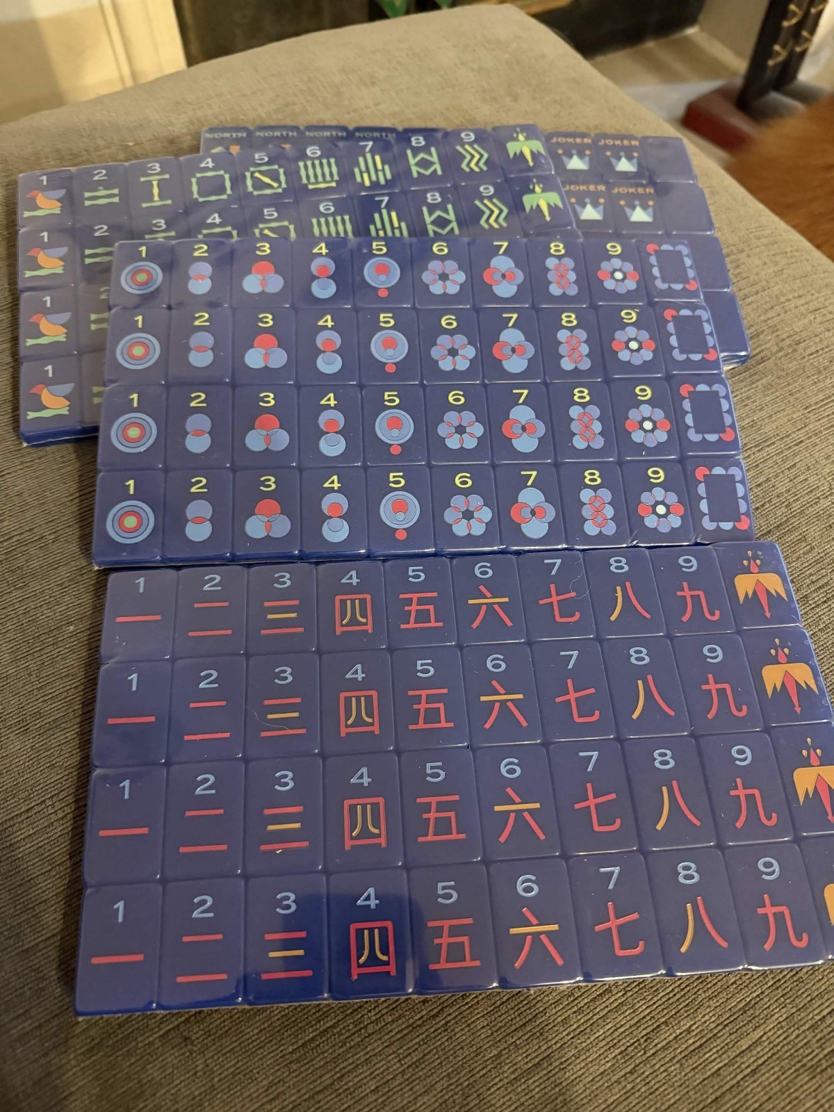 Premium American Mahjong Set 160pcs – Deep Blue