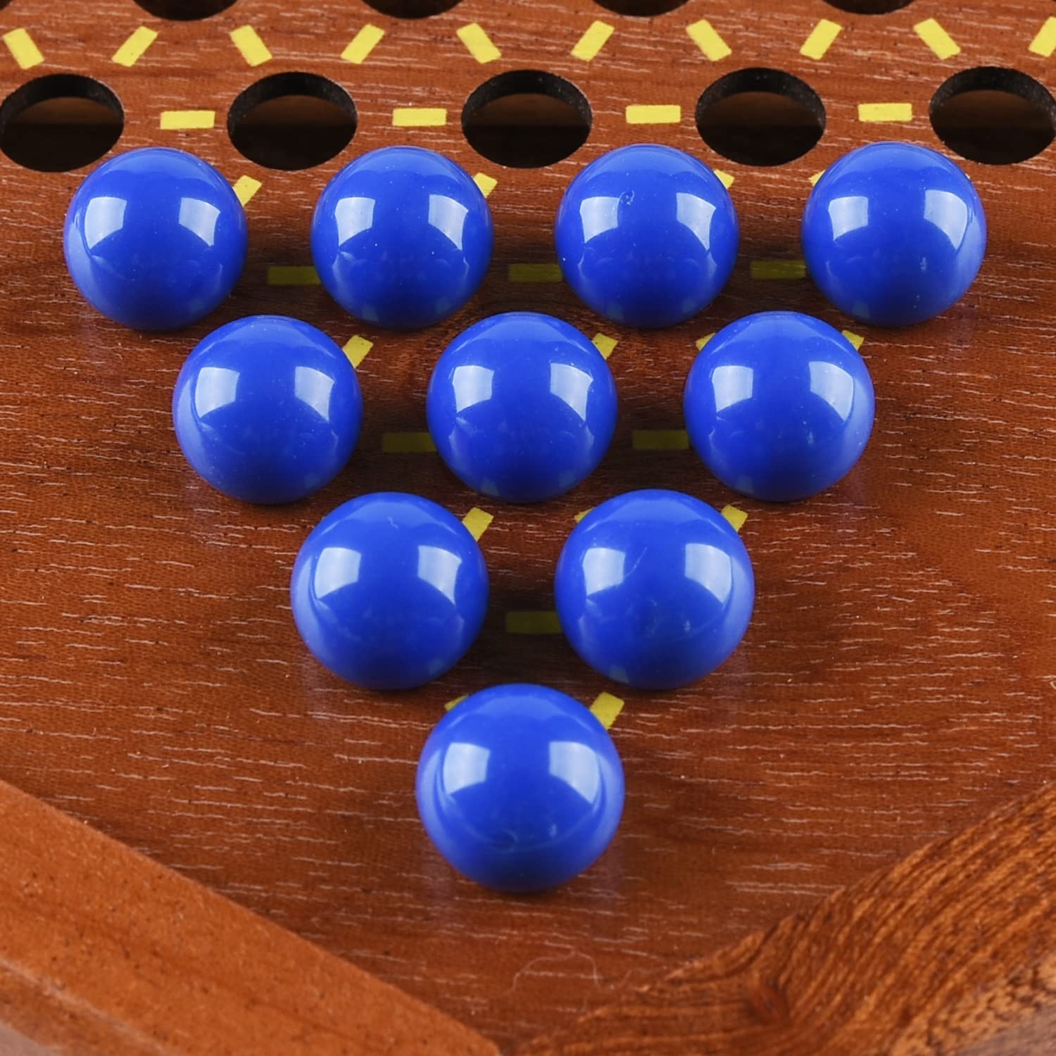 Wooden Chinese Checkers with Drawers 12 Bonus Spare Marbles| Natural Wooden B…
