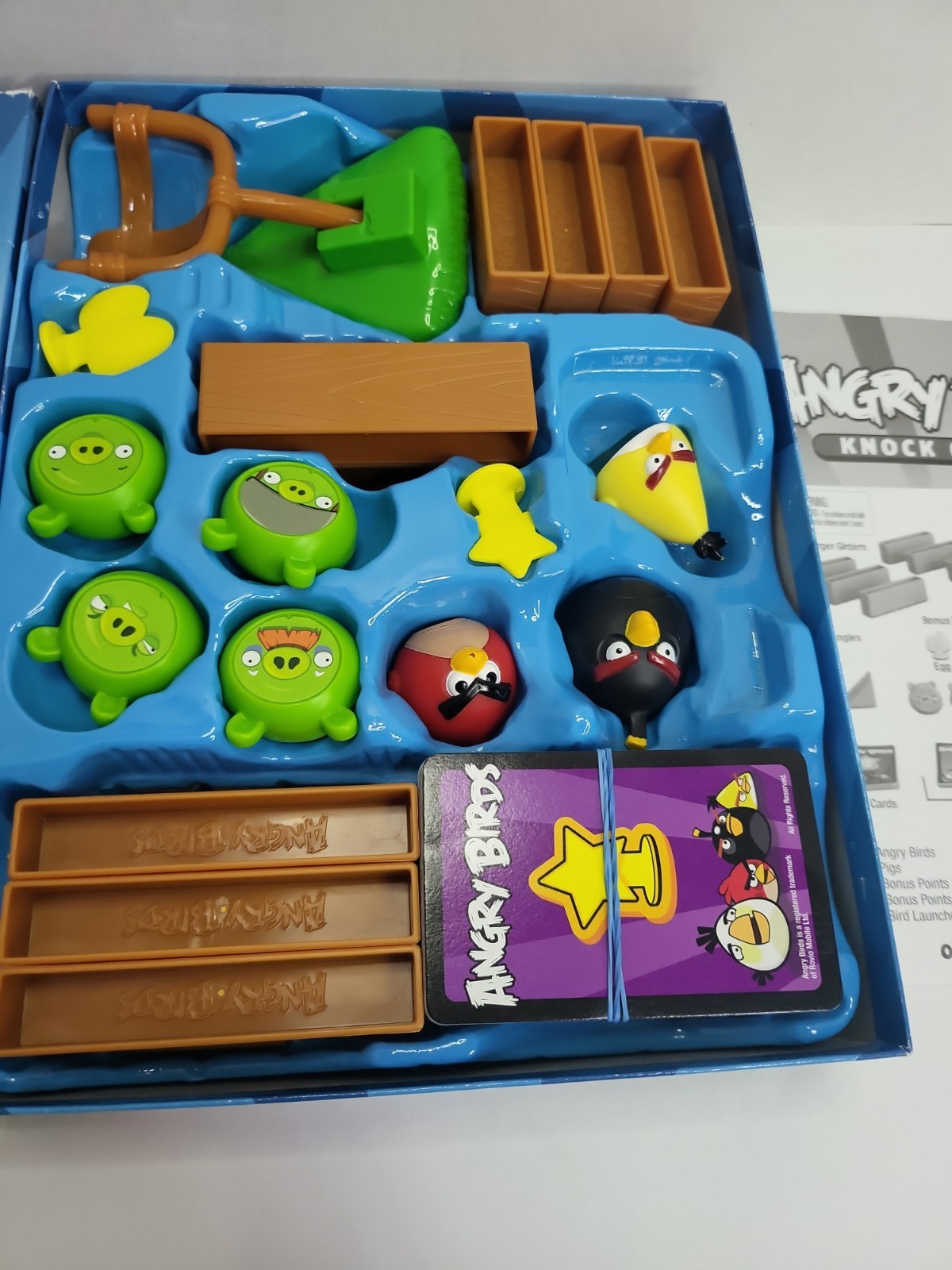 Angry Birds Knock On Wood Board Game Mattel 2010 – 100% Complete