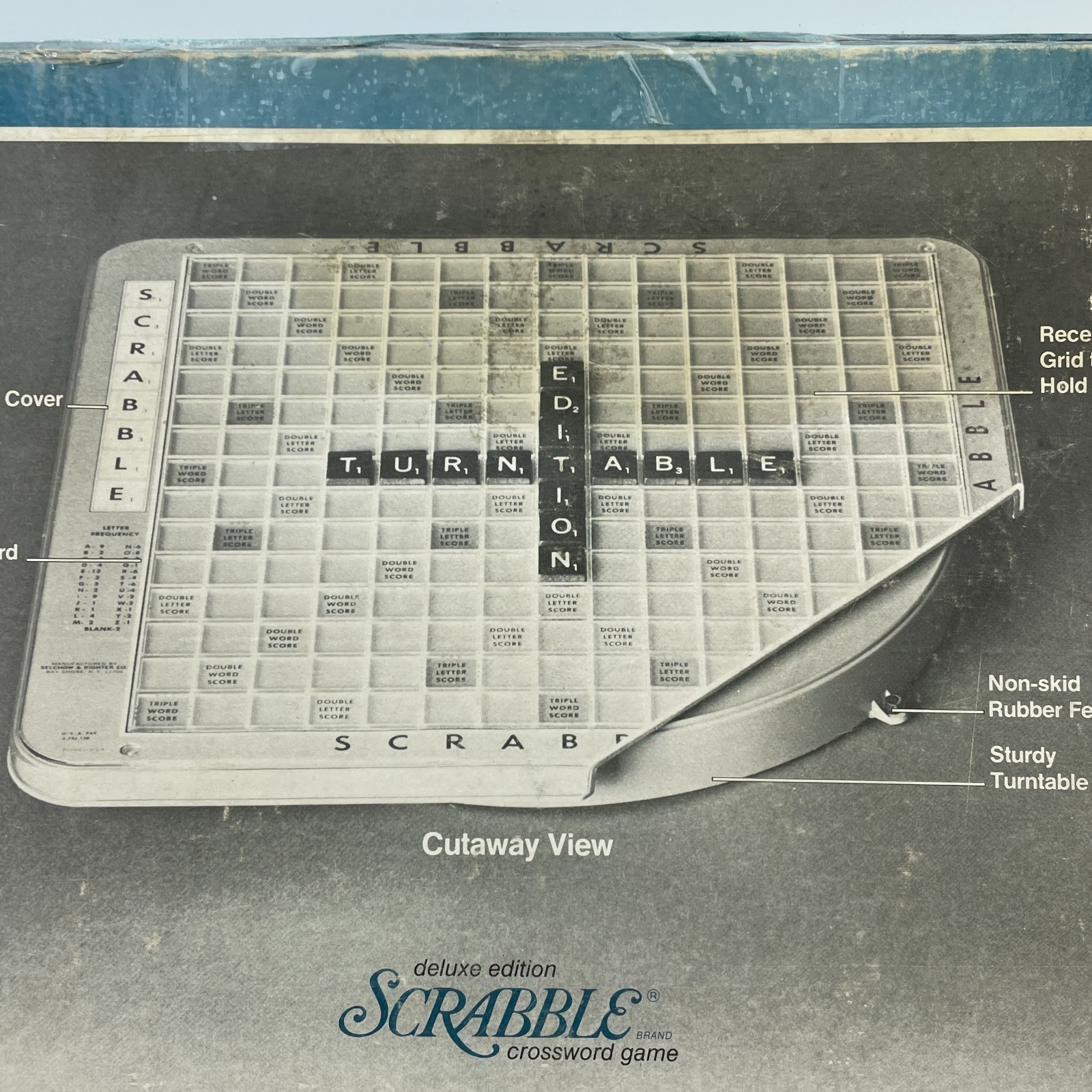SELCHOW & RICHTER SCRABBLE Board Game Vintage 1977 Complete Blue Case