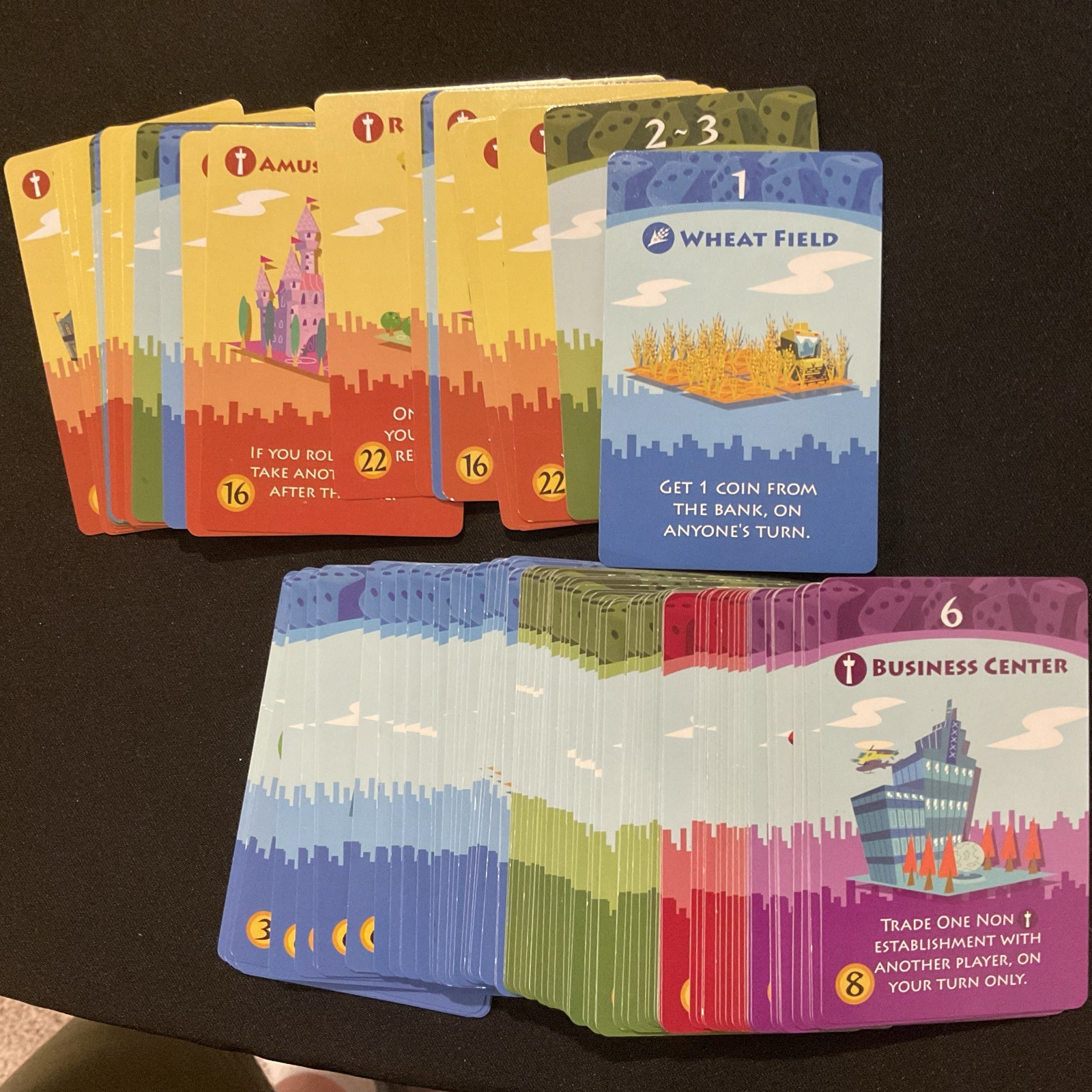 Machi Koro Base Board Game, Promo Cards & Harbor Expansion & Millionaire’s Row