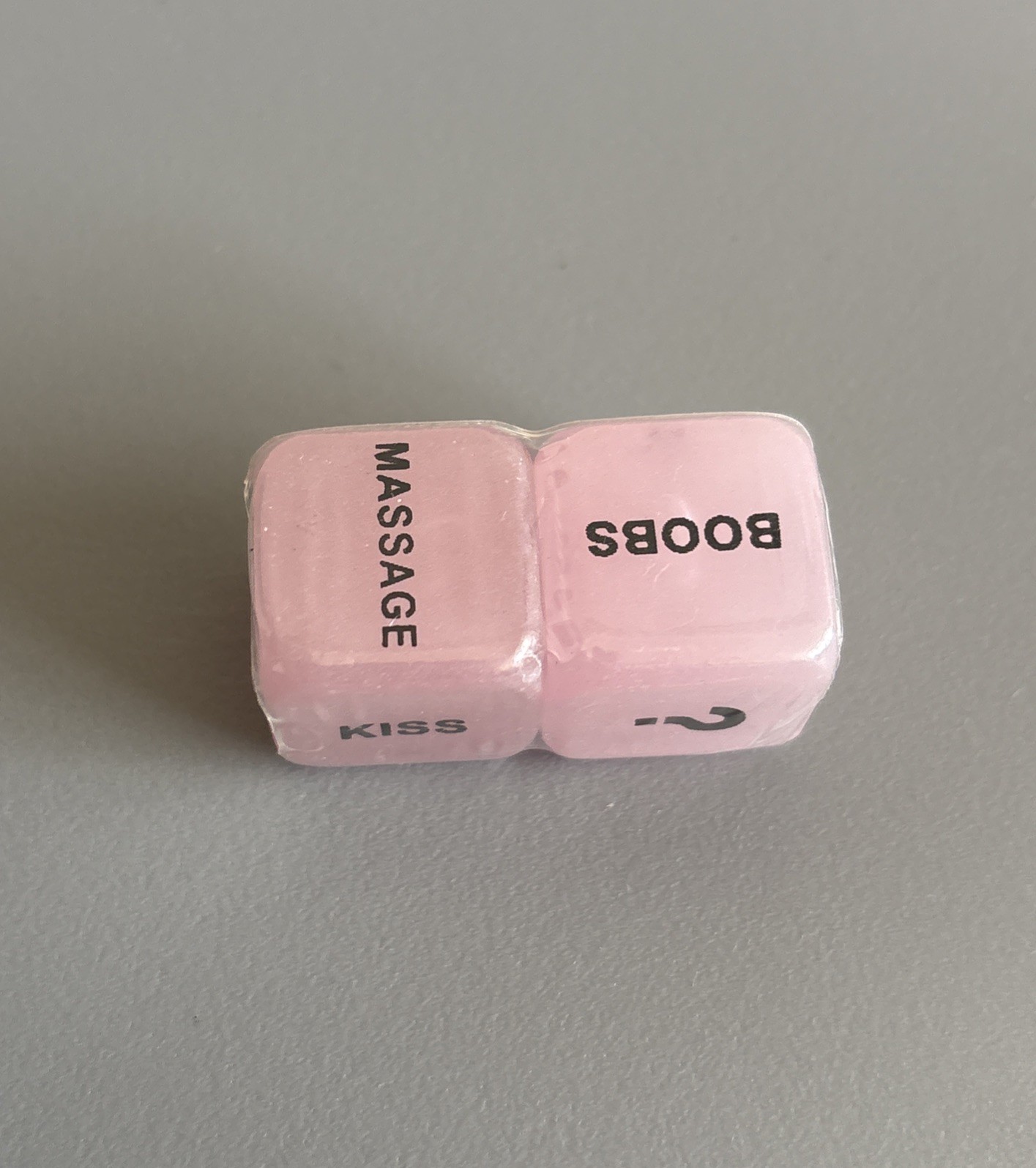 Pink Dice Sex Game for Lovers Vintage New Old Stock Lips Touch Kiss Tickle ?