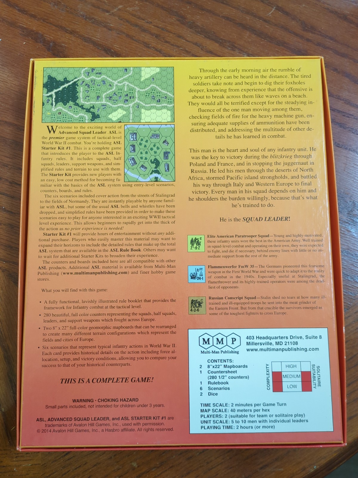 Multi-Man Publishing Advanced Squad Leader Starter Kit #1, mostly unpunched