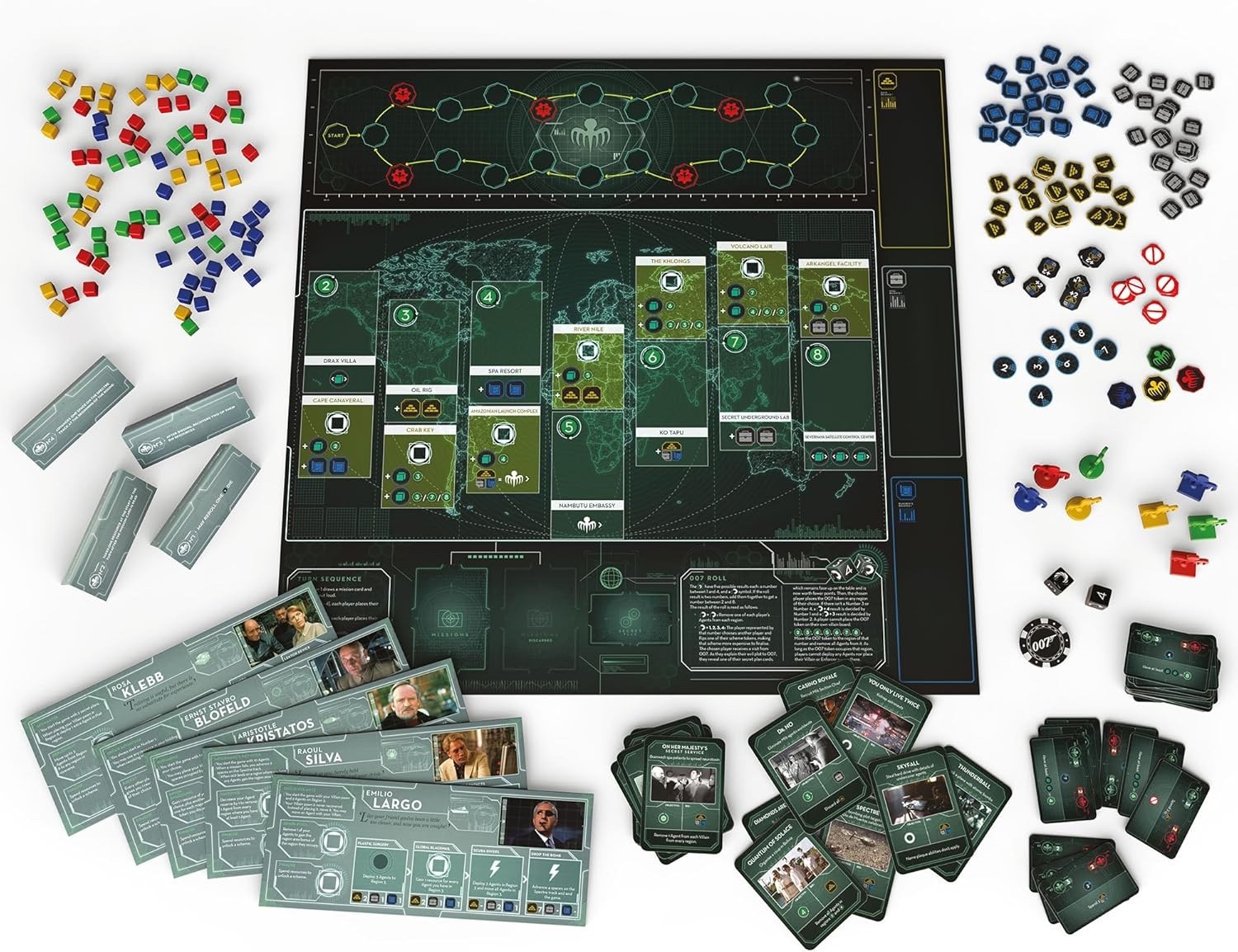 SPECTRE THE BOARD GAME SPY VS SPY ON JAMES BOND MOVIES MODIPHIUS ENTERTAINMENT