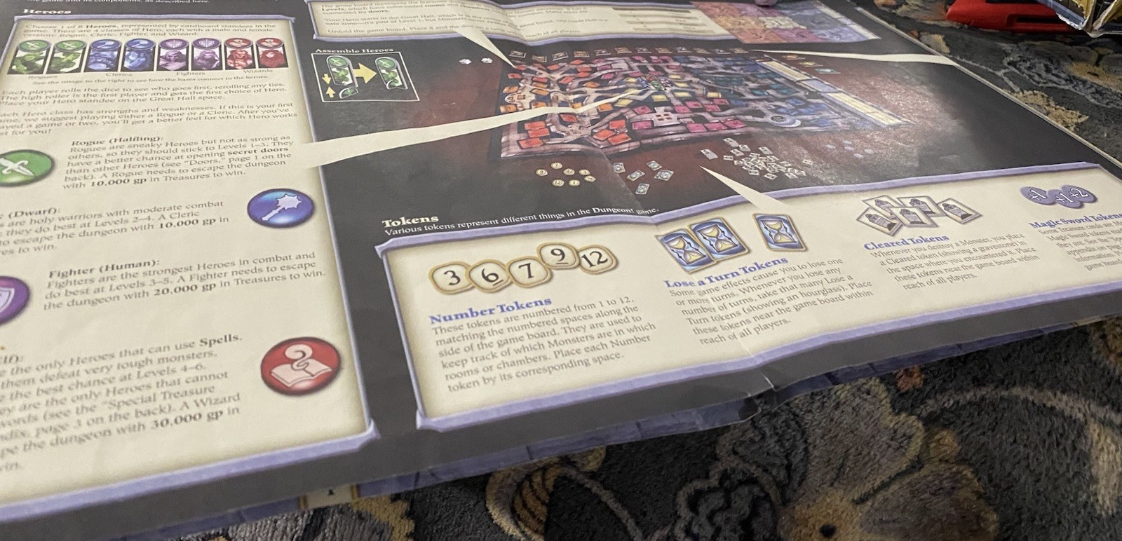 Dungeon! Fantasy Board Game D&D and Dragons 2012 – Replacement Instructions