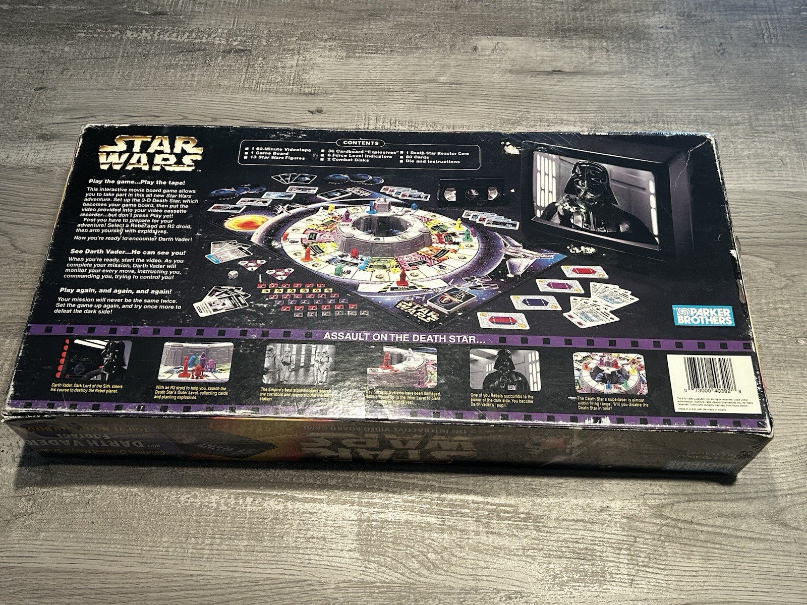 Parker Brothers Star Wars Interactive Video Board Game with VHS, 3-6 Players