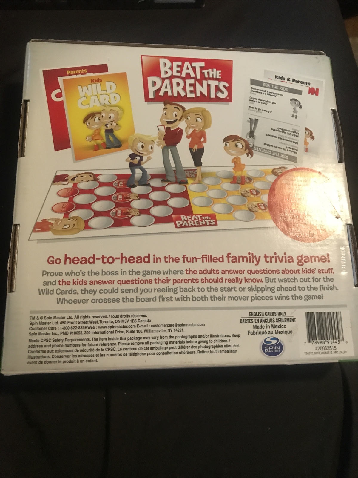 Beat The Parents Board Game Family Trivia 6+ Kids Fun