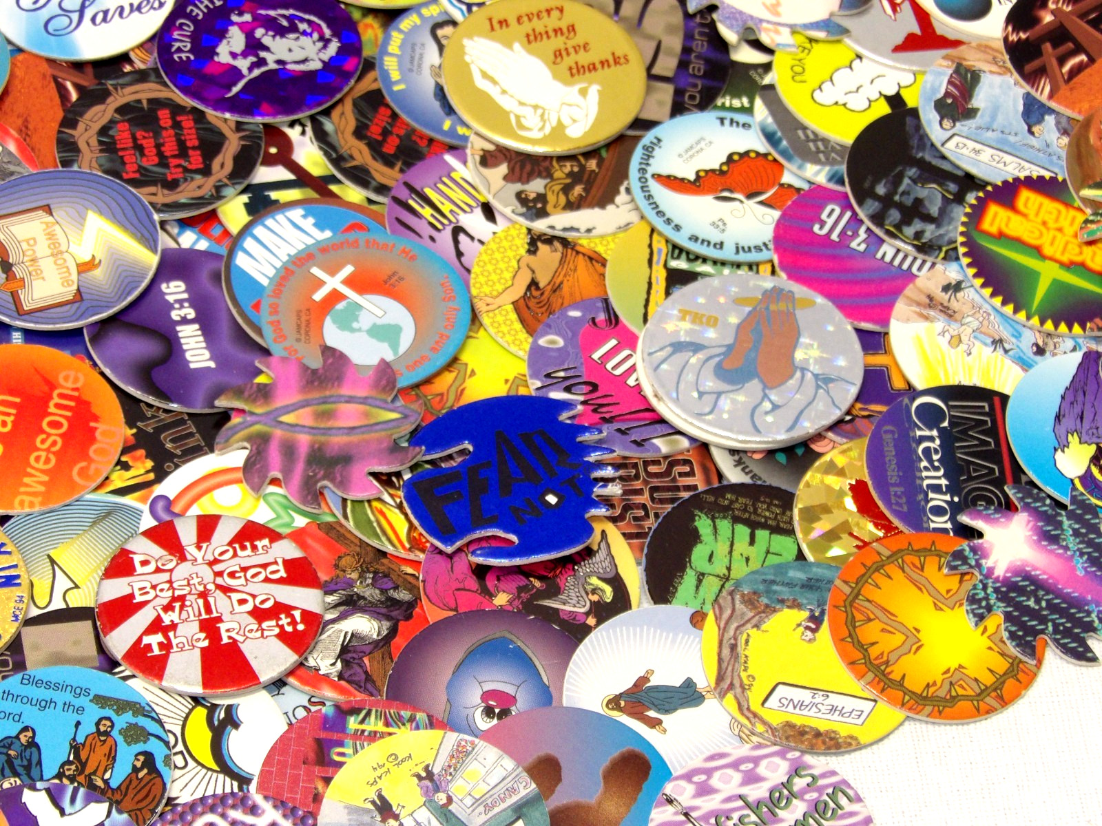 Pogs!• 200+ Religious Themed Pogs!• See Pics!•