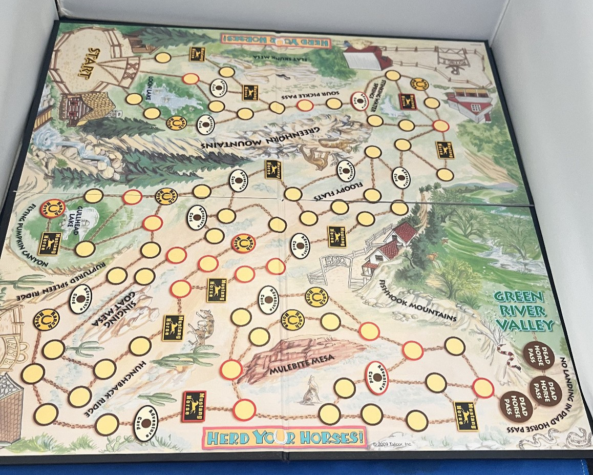 Herd Your Horses Wild Mustang Board Game 2012 Aristoplay 100% COMPLETE